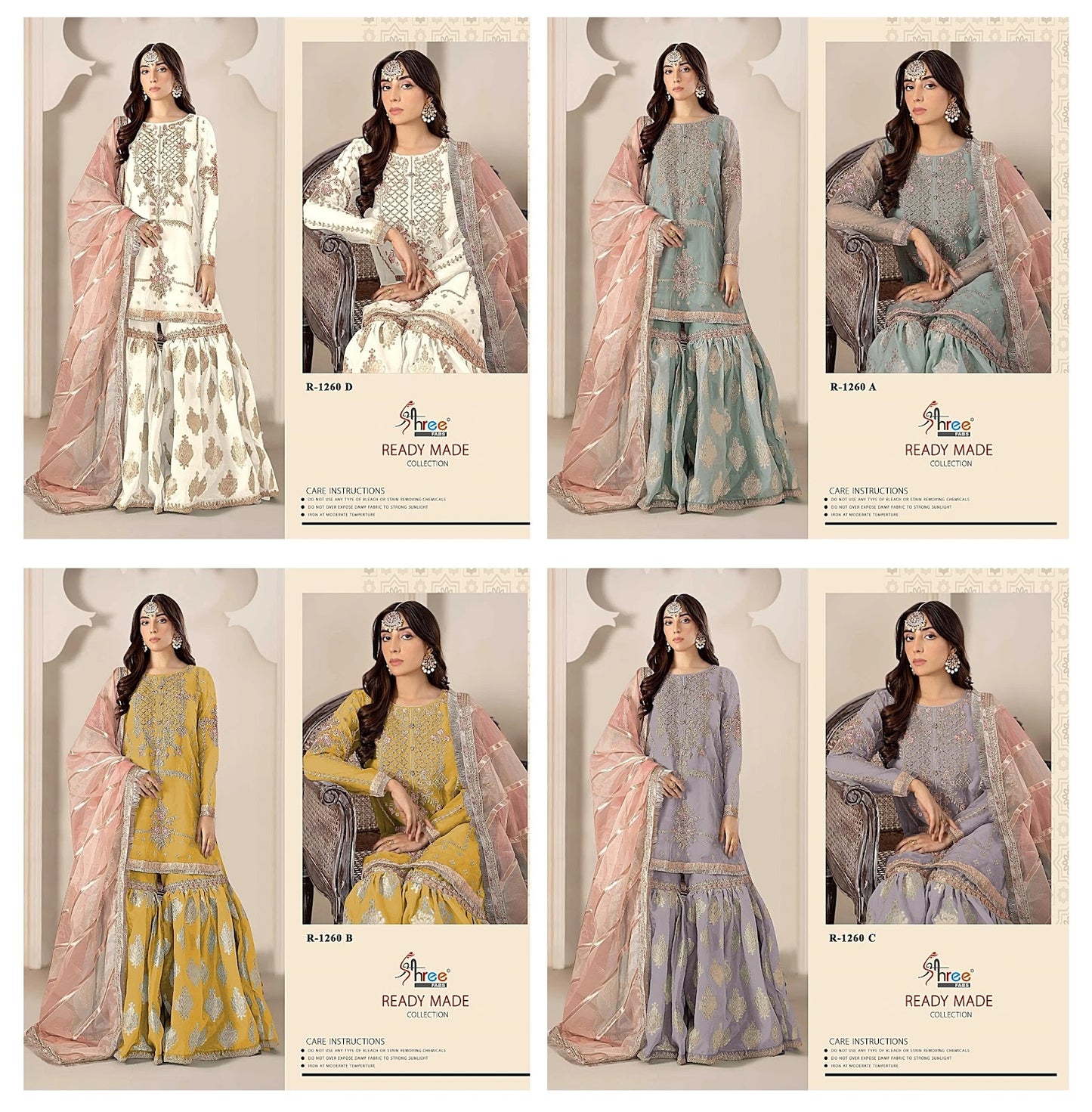 1260 Shree Fabs Organza Pakistani Readymade Suits