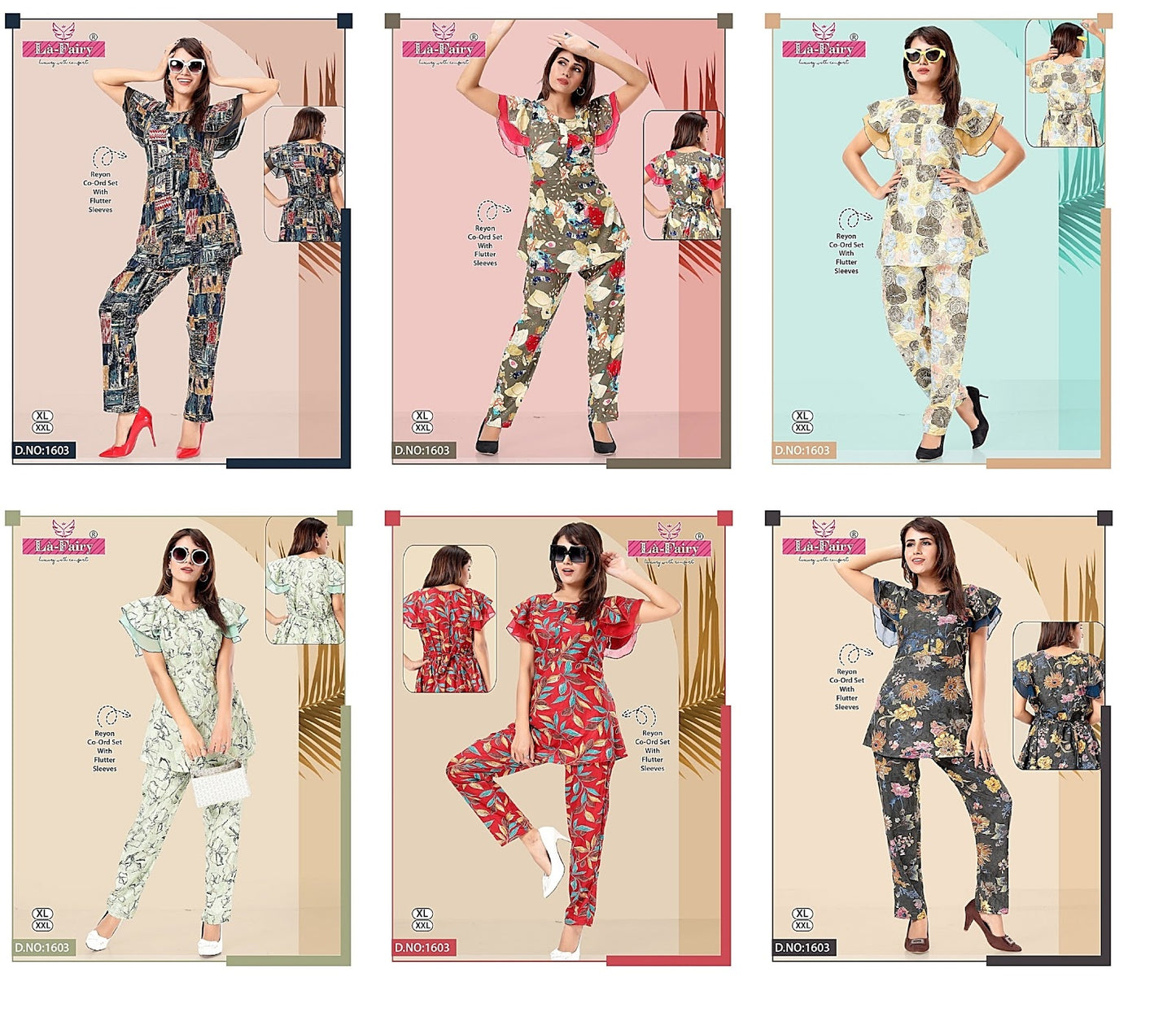 1603 La Fairy Reyon Co Ord Set Wholesale