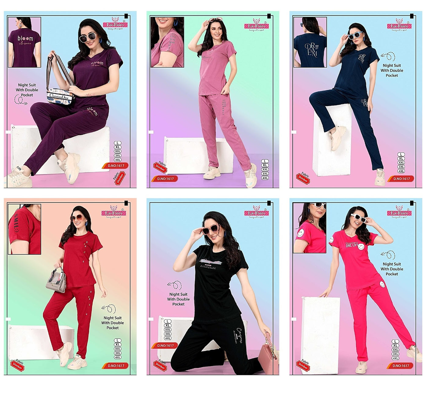 1617 La Fairy Sincker Pyjama Night Suits Manufacturer Gujarat