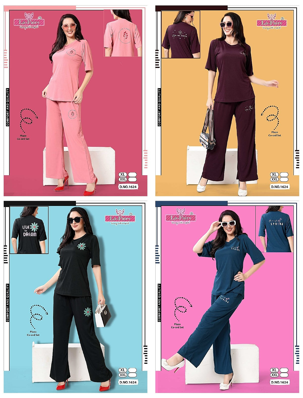 1624 La Fairy Imported Co Ord Set Wholesale Price