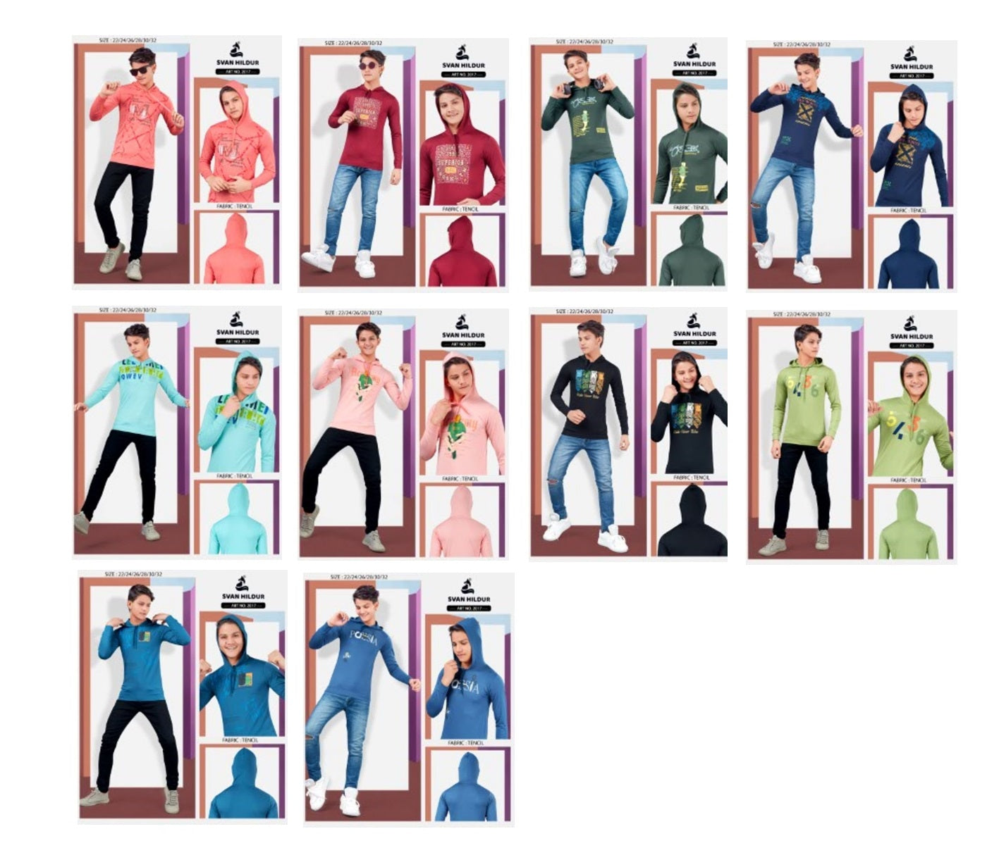 2017 Svan Hildur Tencil Lycra Boys Tshirt Wholesale Price