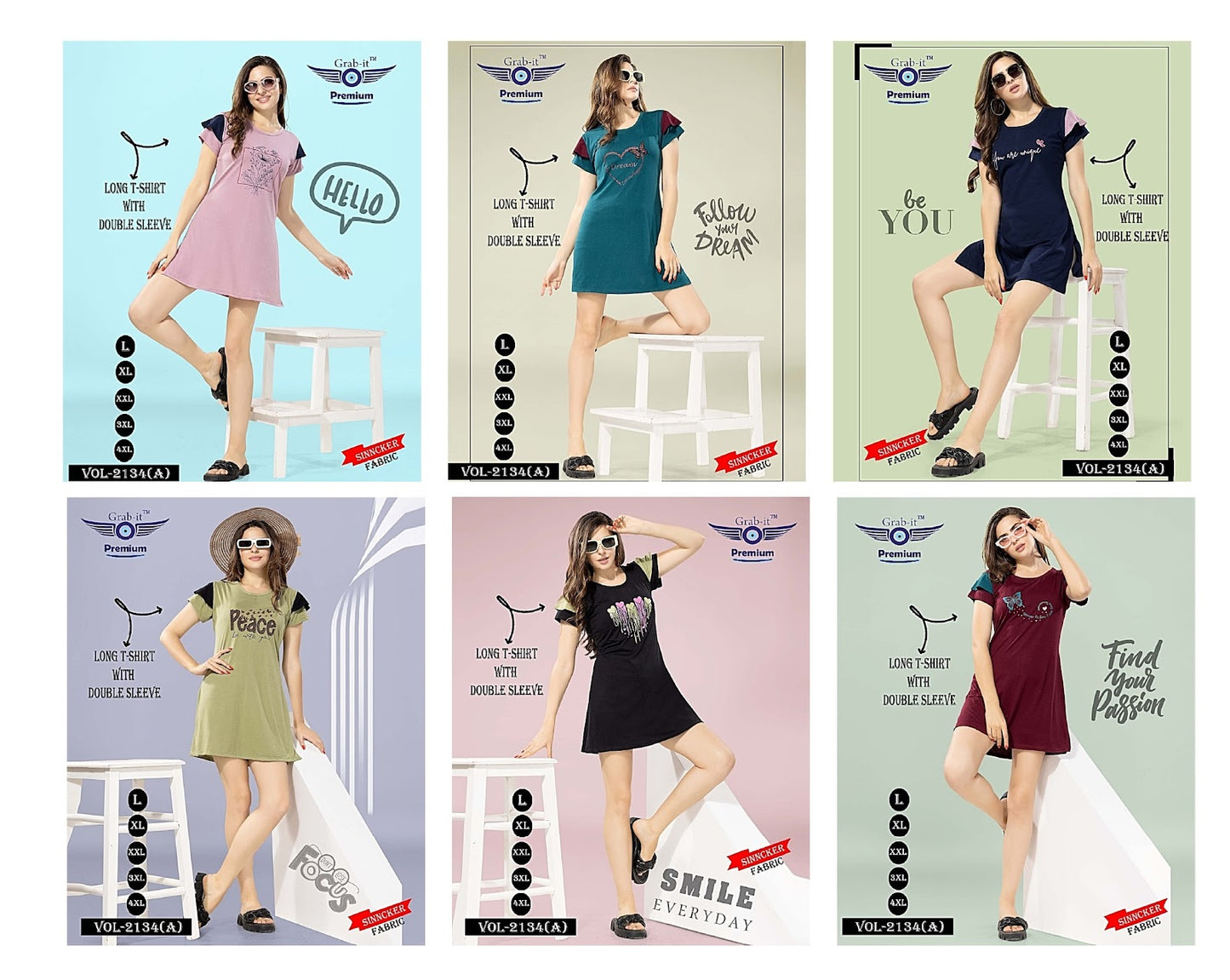 2134 A Sinker Grab It Women Long Tshirt Wholesaler