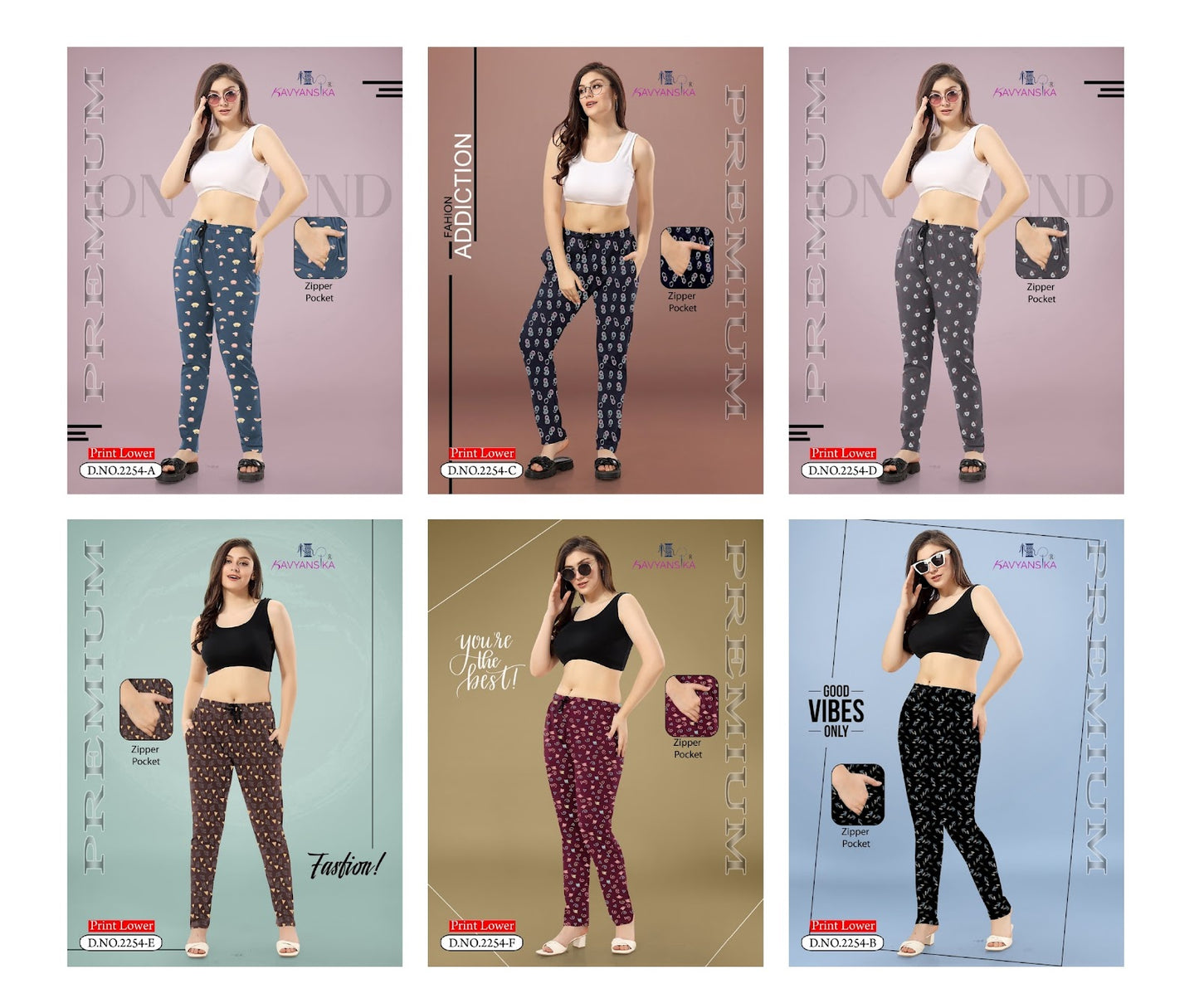 2254 Kavyansika Hosiery Cotton Women Night Lower Exporter Ahmedabad