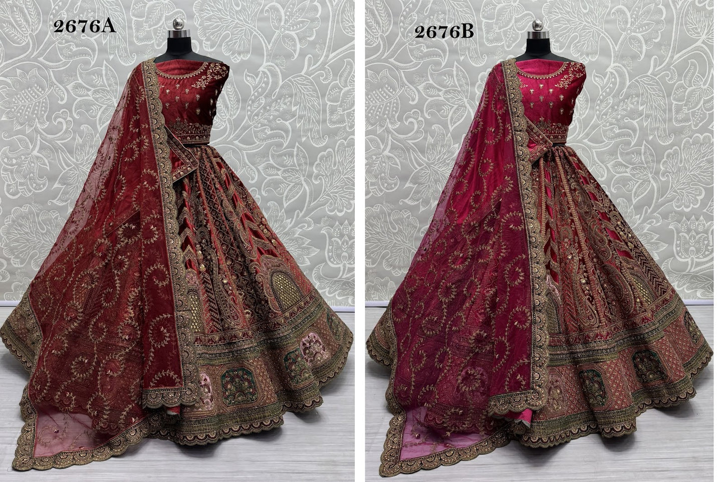 2676 Anjani Art Velvet Lehenga Choli