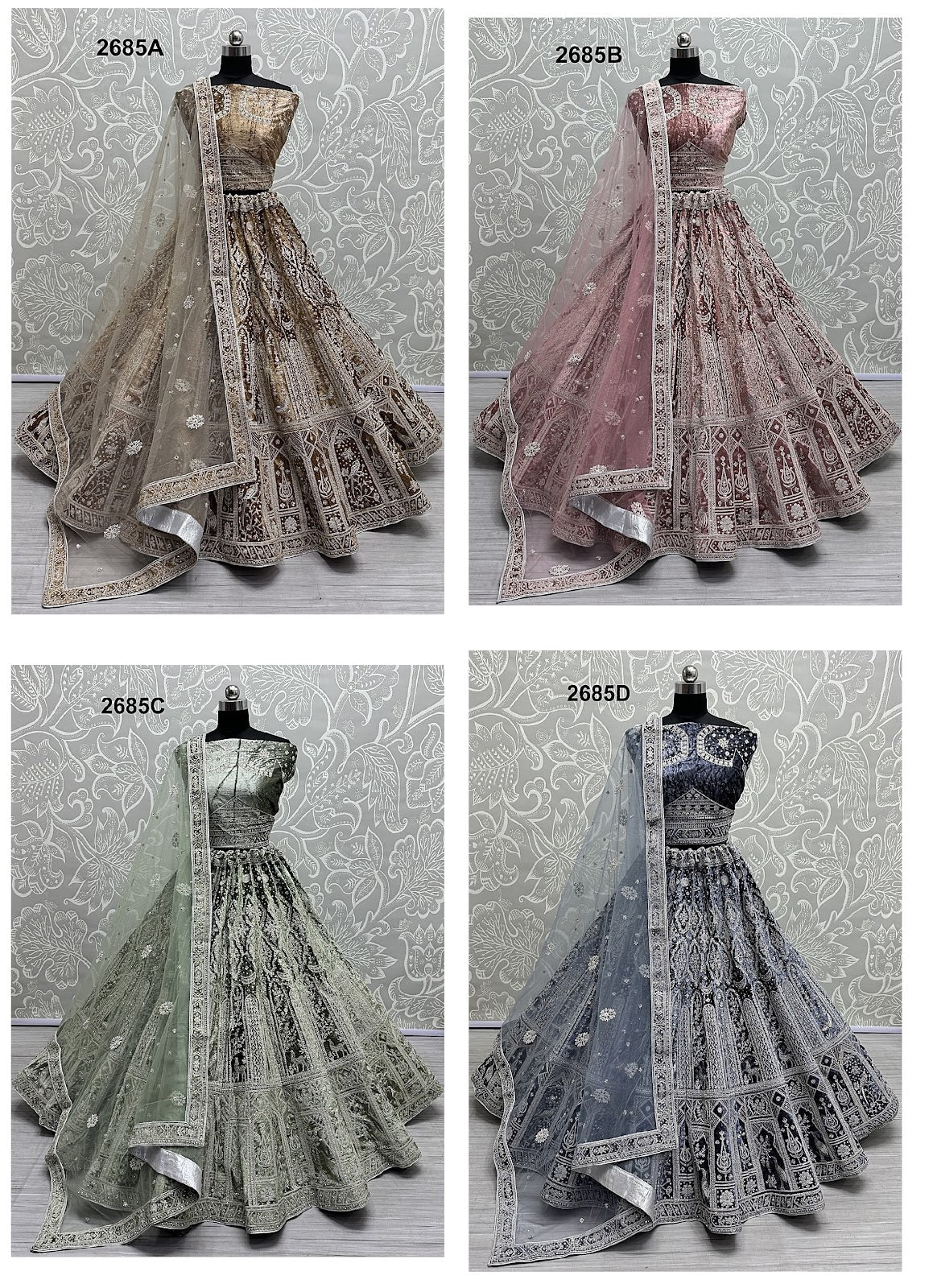2685 Anjani Art Velvet Lehenga Choli Supplier Ahmedabad