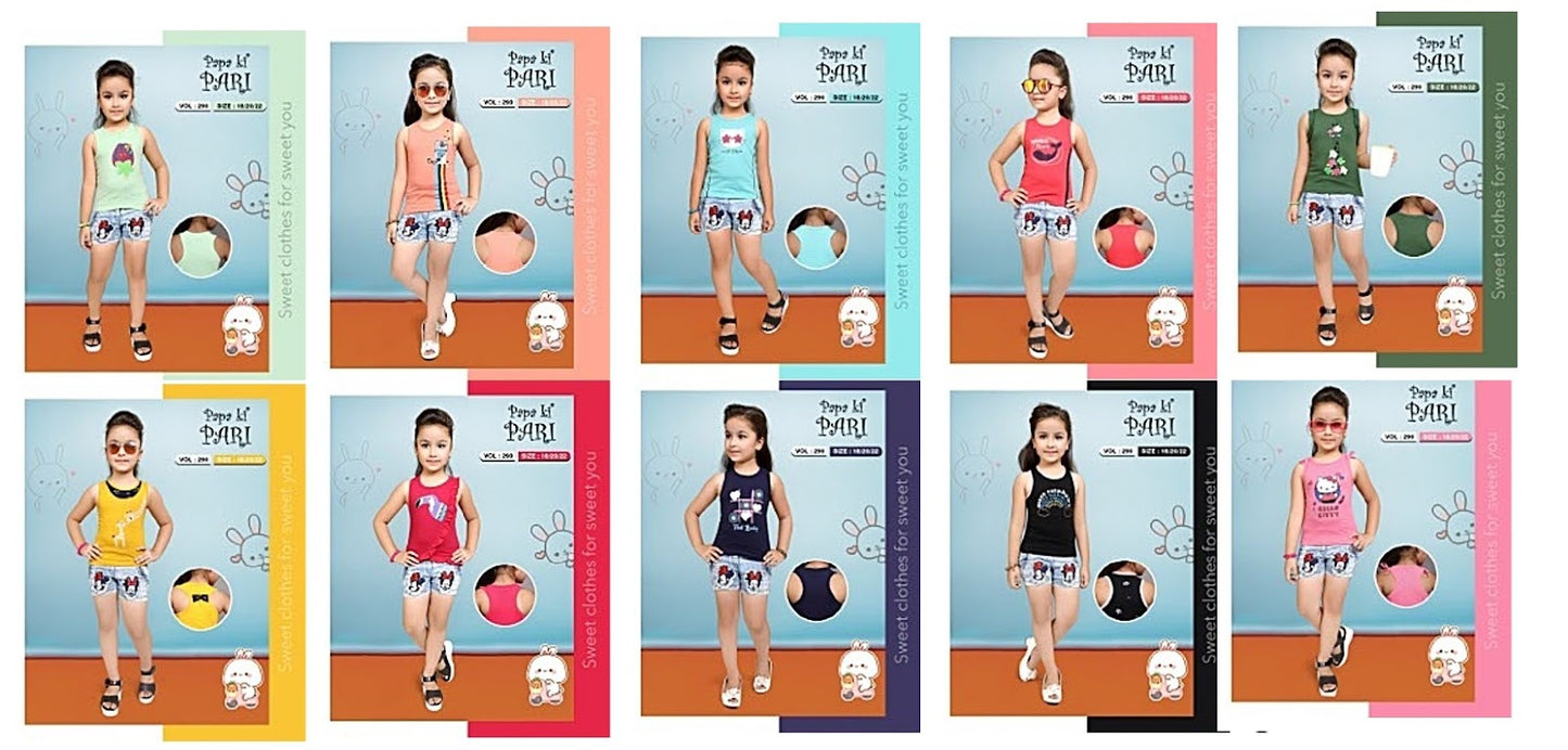 290 Papa Ki Pari Cotton Biowashed Girls Top