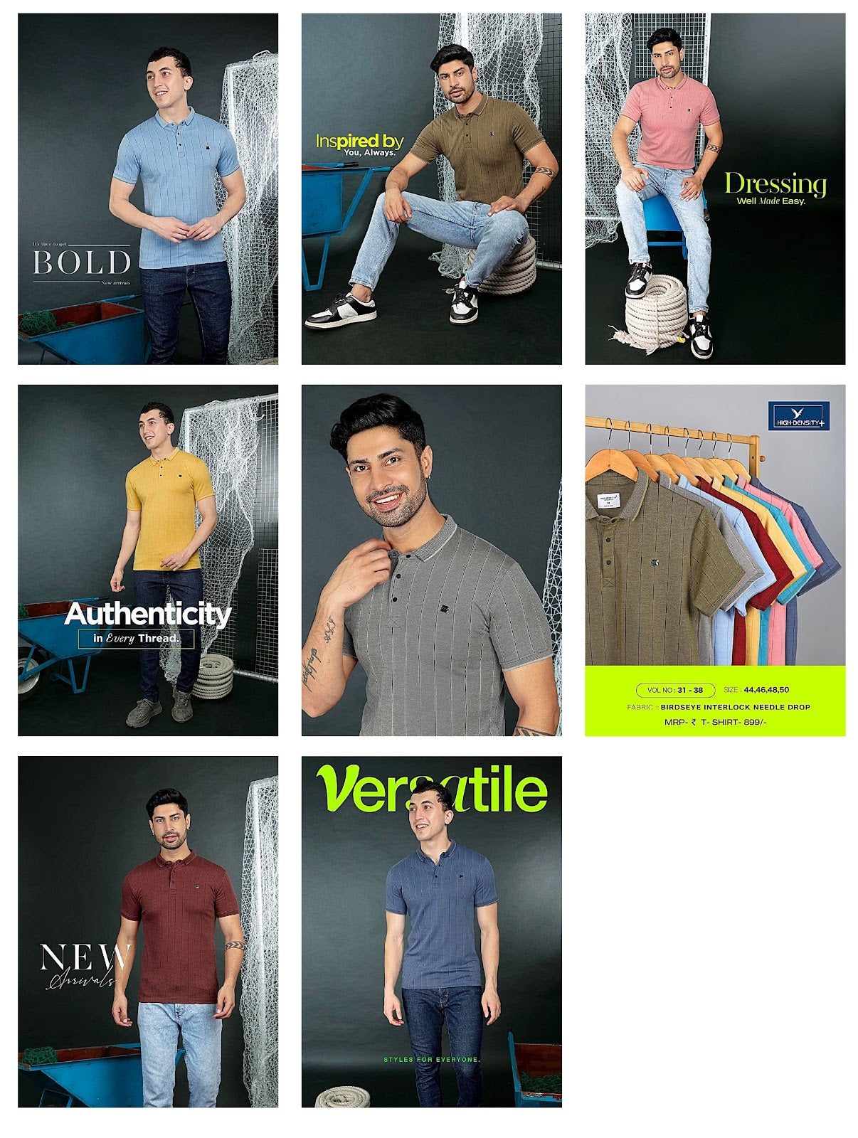 31-38 High Density Bird Eye Mens Tshirts