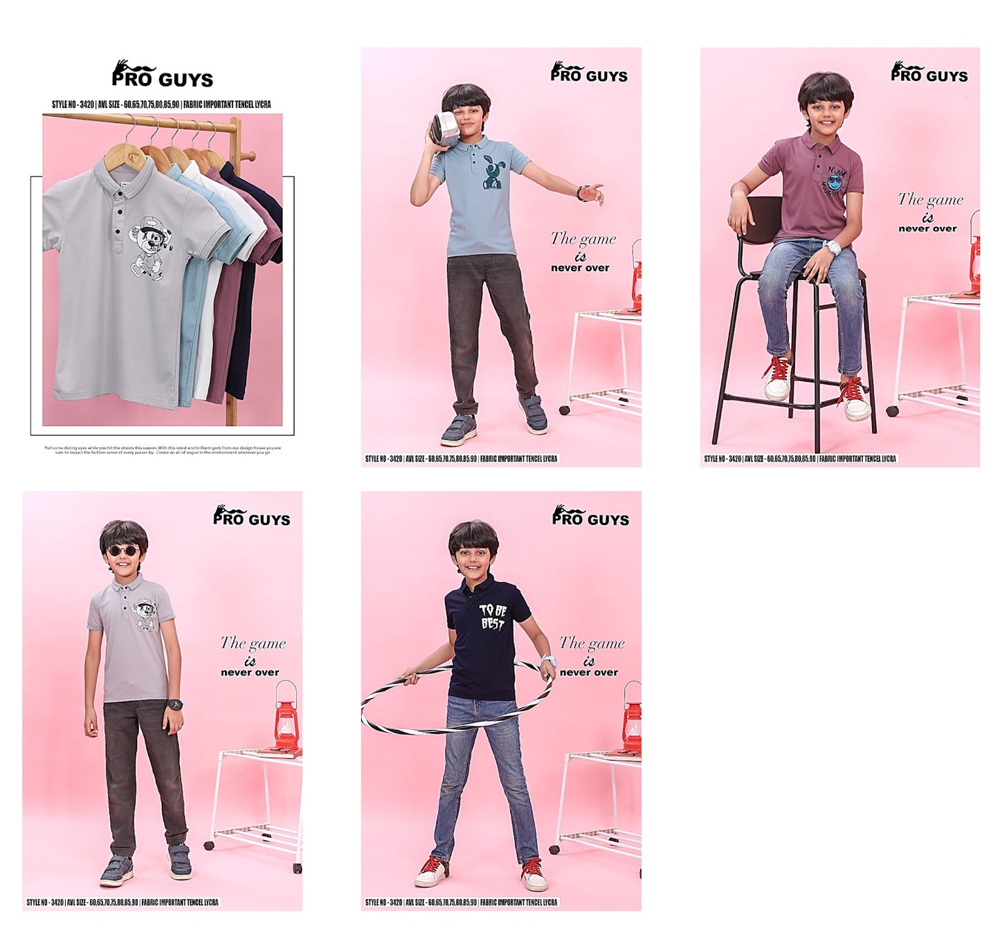 3420 Pro Guys Tencil Lycra Boys Tshirt