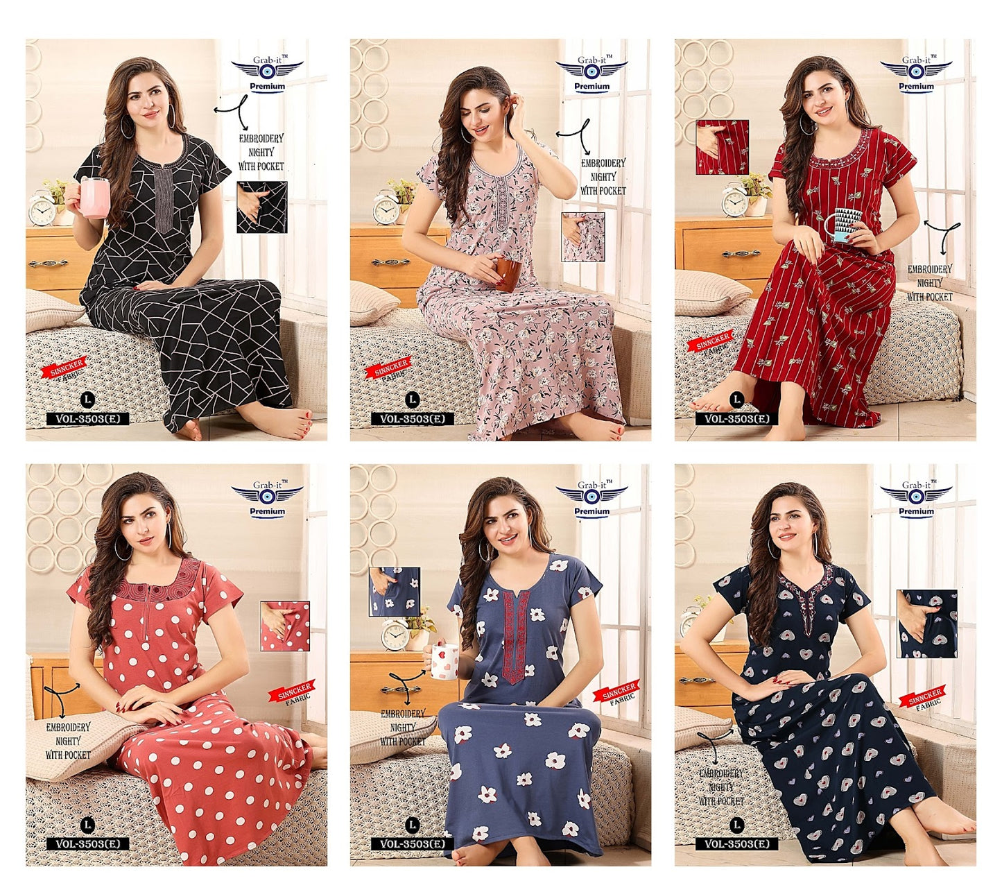 3503 E Grab It Sinker Night Gowns