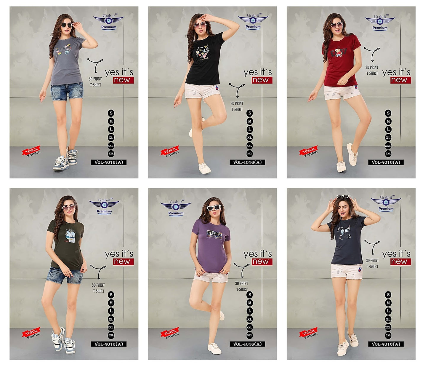 4016 A Grab It Tencil Women Tshirt