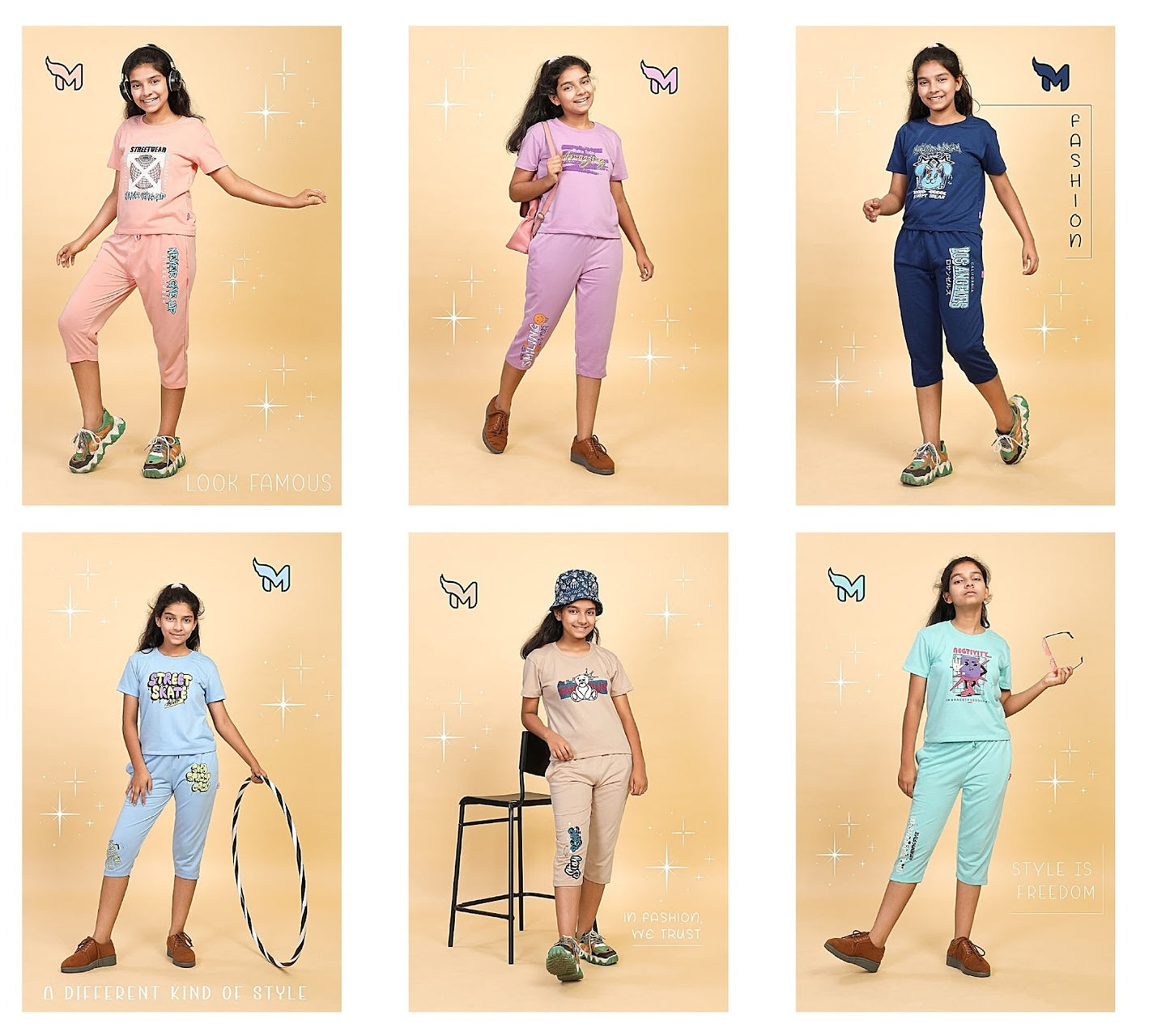 45 Mawa Imported Girls Capri Night Suits Wholesale