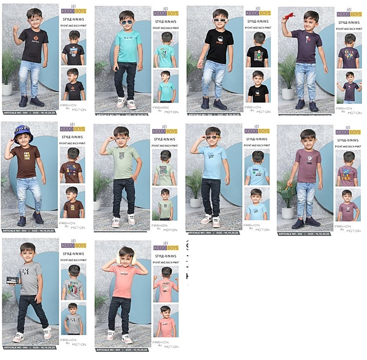 504 Kiddo Tencil Lycra Boys Tshirt