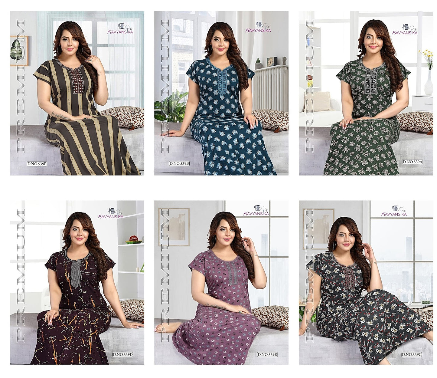 539 Kavyansika Hosiery Cotton Night Gowns