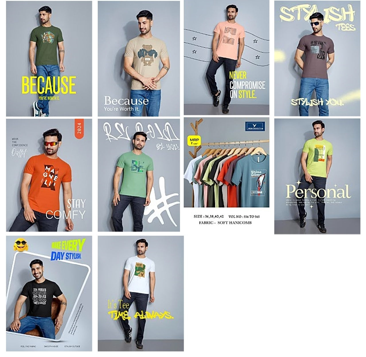 556-565 High Density Honey Soft Mens Tshirts Supplier