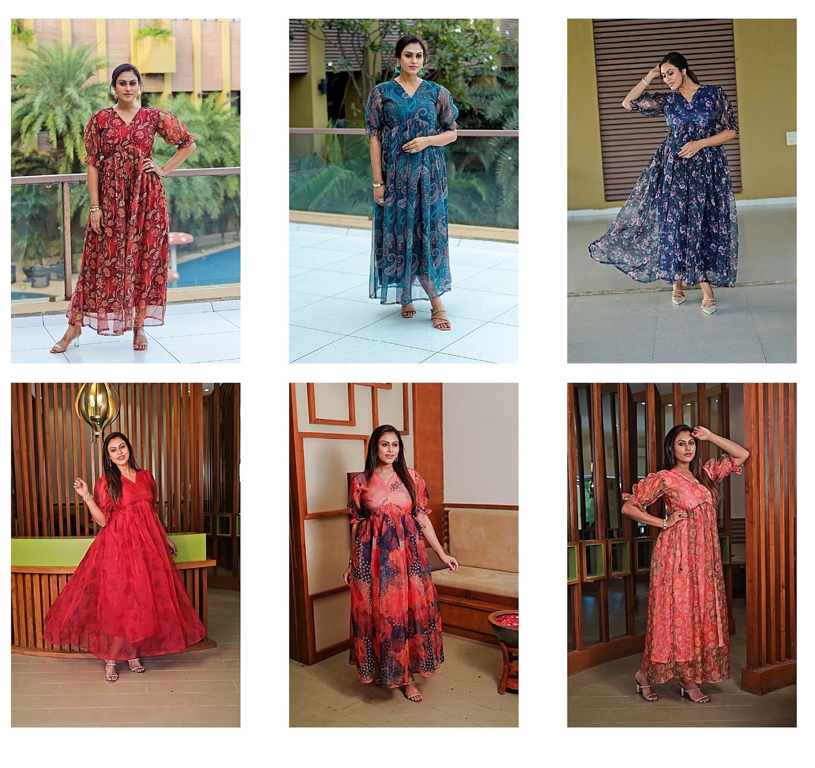 701-706 Aahvan Designs Organza One Piece Gown – Kavya Style Plus