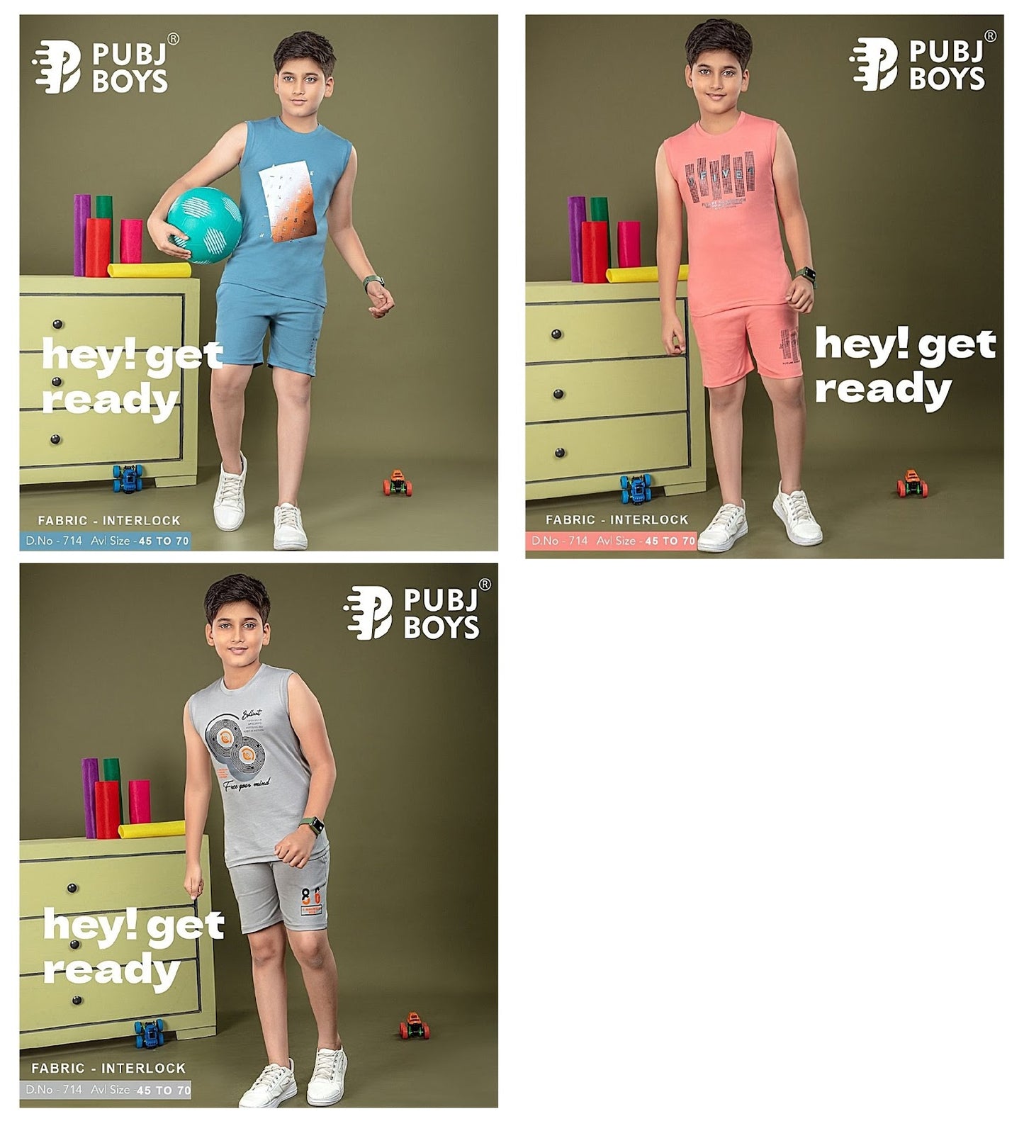 714 Pubj Imported Boys Shorts Set