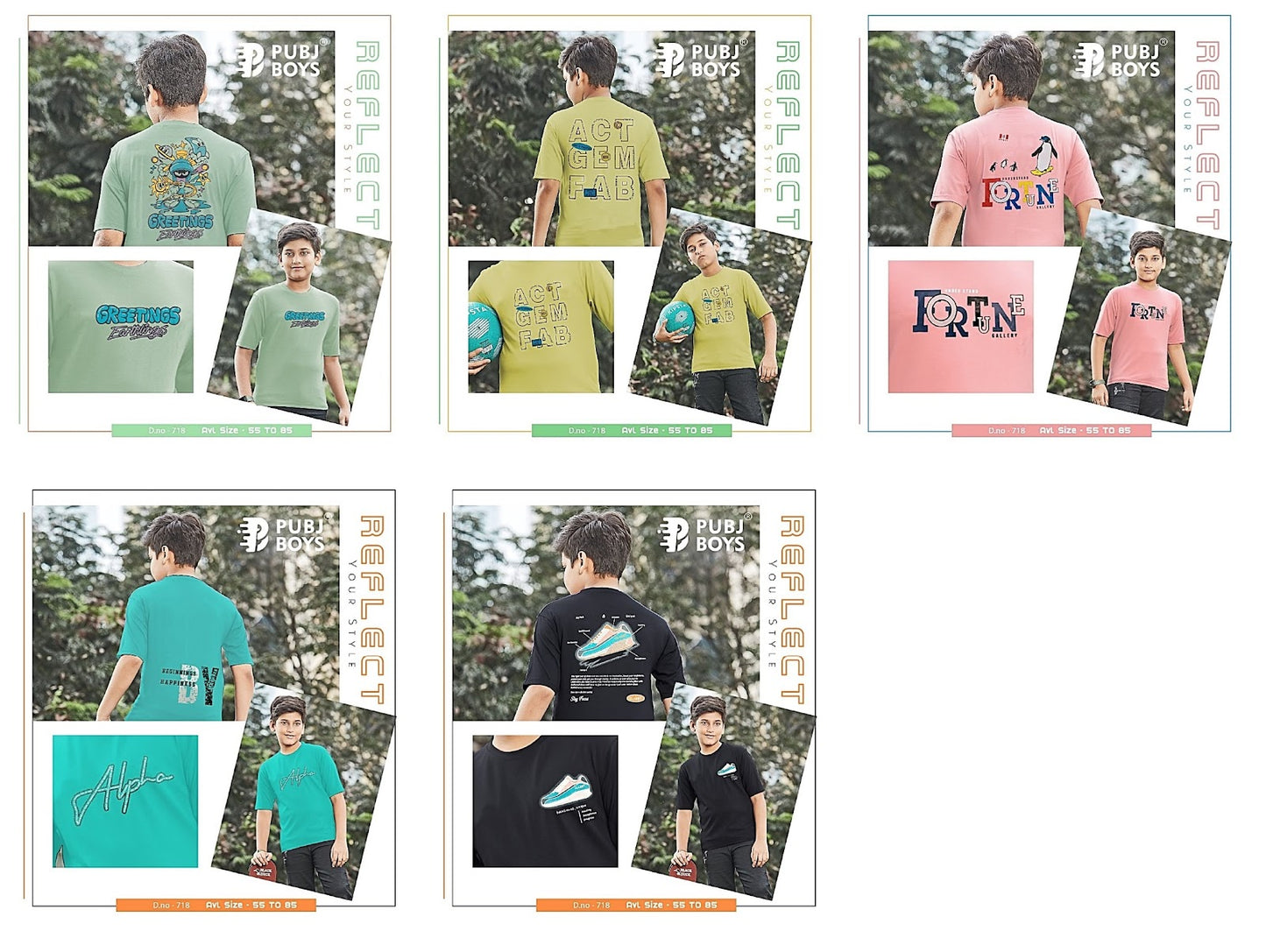 718 Pubj Cotton Lycra Boys Tshirt