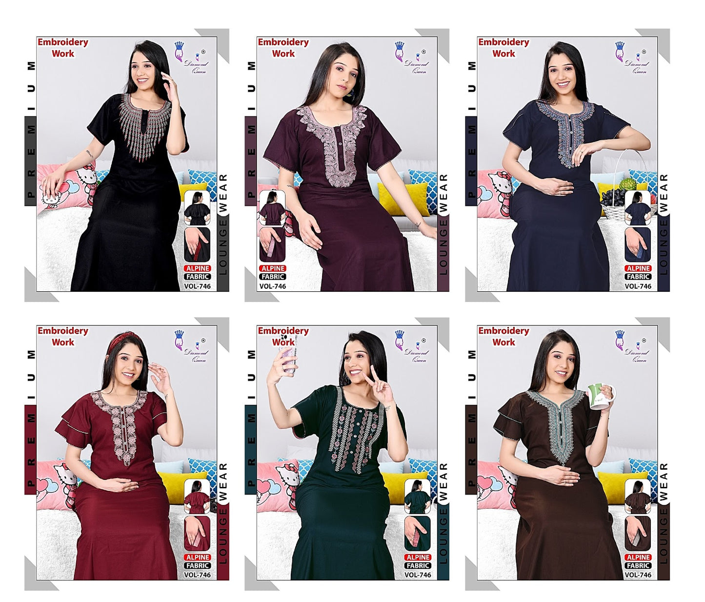 746 Diamond Queen Alpine Night Gowns