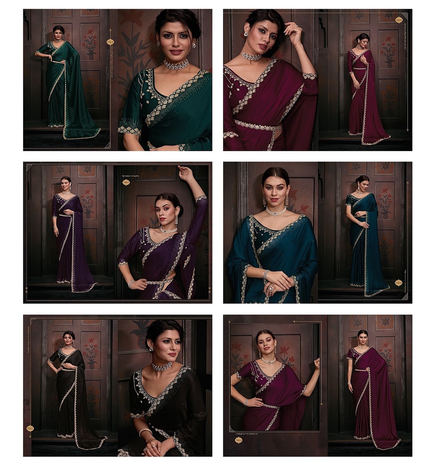 749 Mehek Satin Georgette Sarees