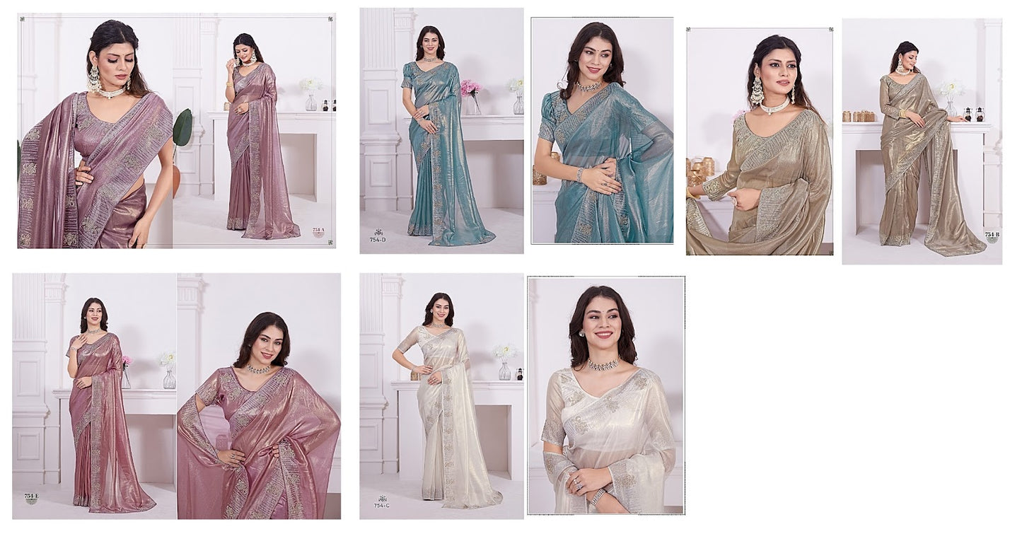754 Mehek Net Sarees