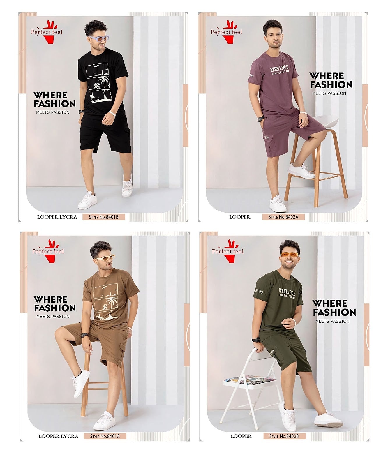 8401-8402 Perfect Feel Looper Mens Co Ord Set Manufacturer