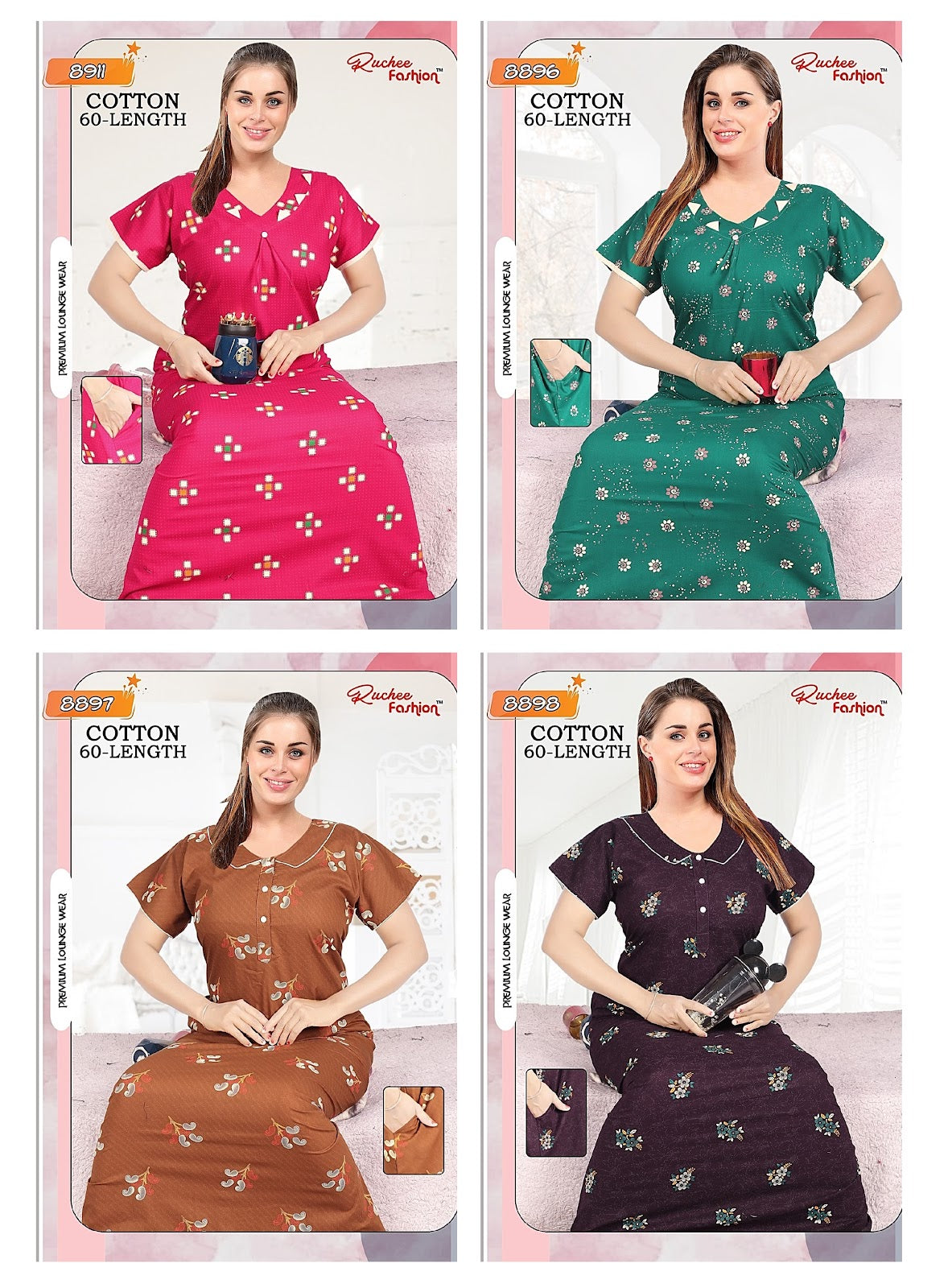 8911 Ruchee Fashion Night Gowns