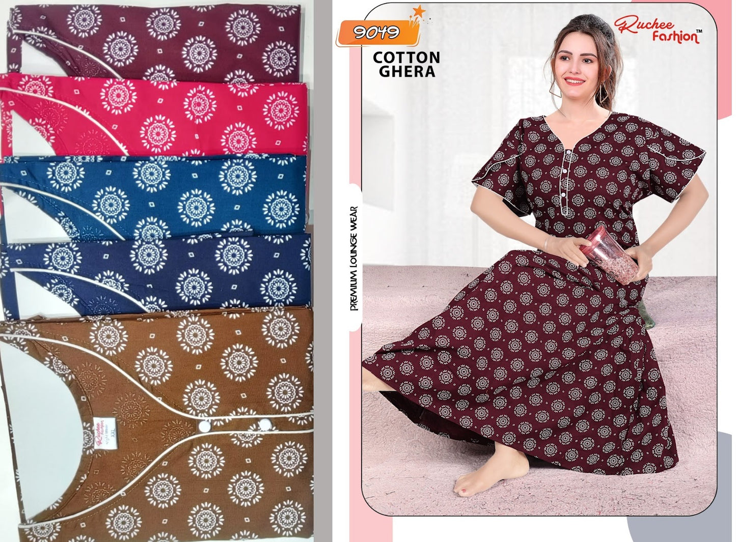 9049 Ruchee Fashion Cotton Night Gowns