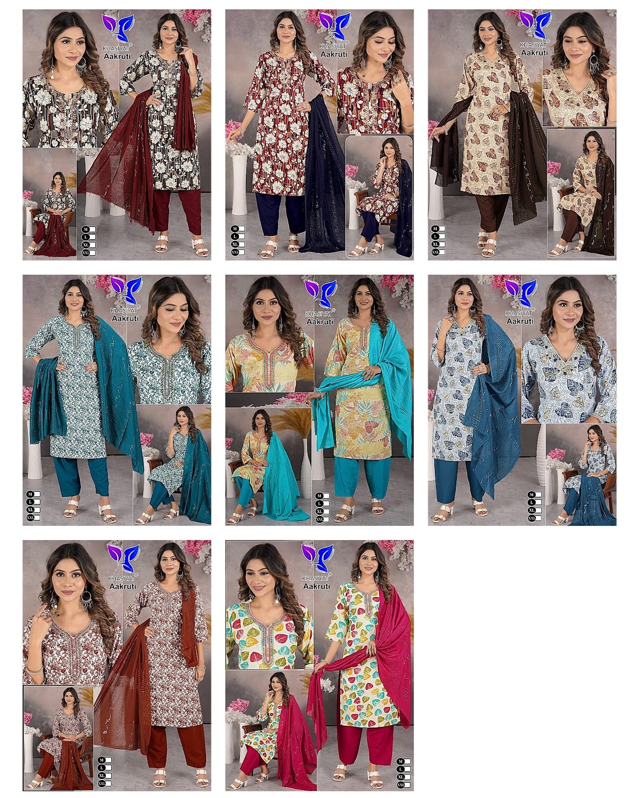 Aakruti Khasiyat Heavy Rayon Readymade Pant Style Suits