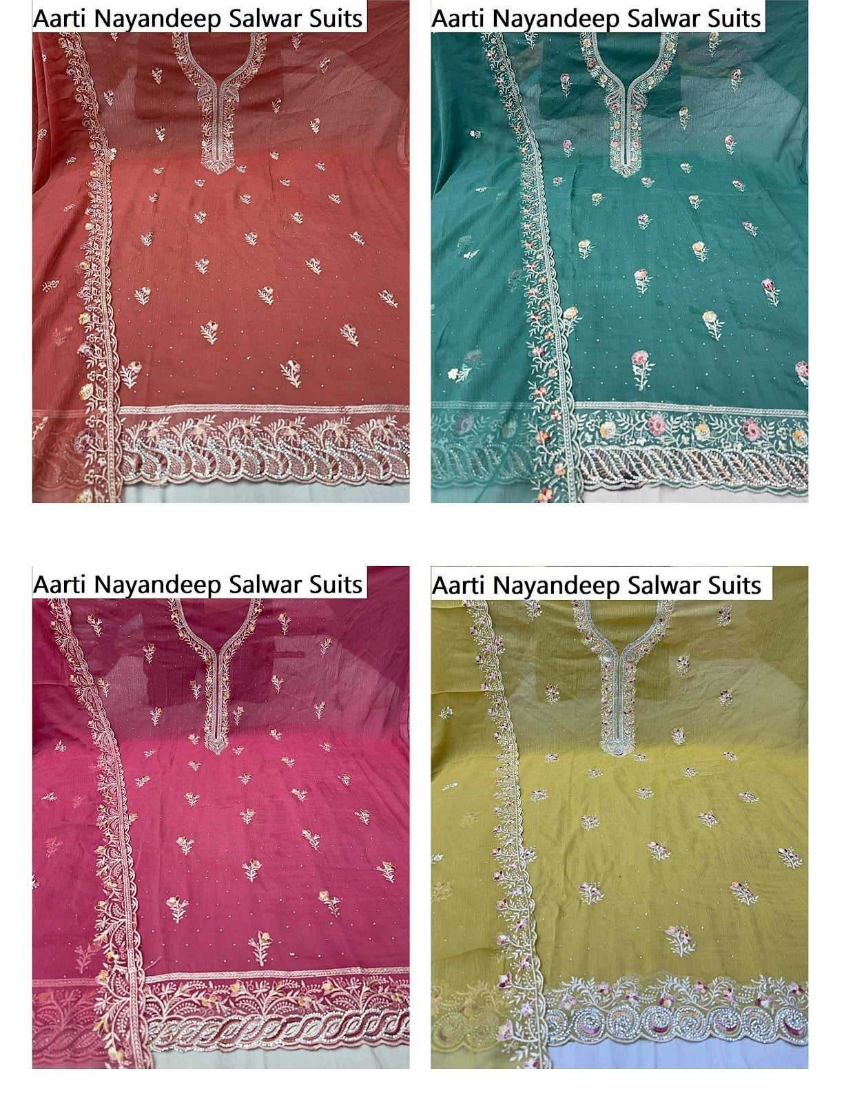Aarti Nayandeep Georgette Salwar Suits Exporter Gujarat