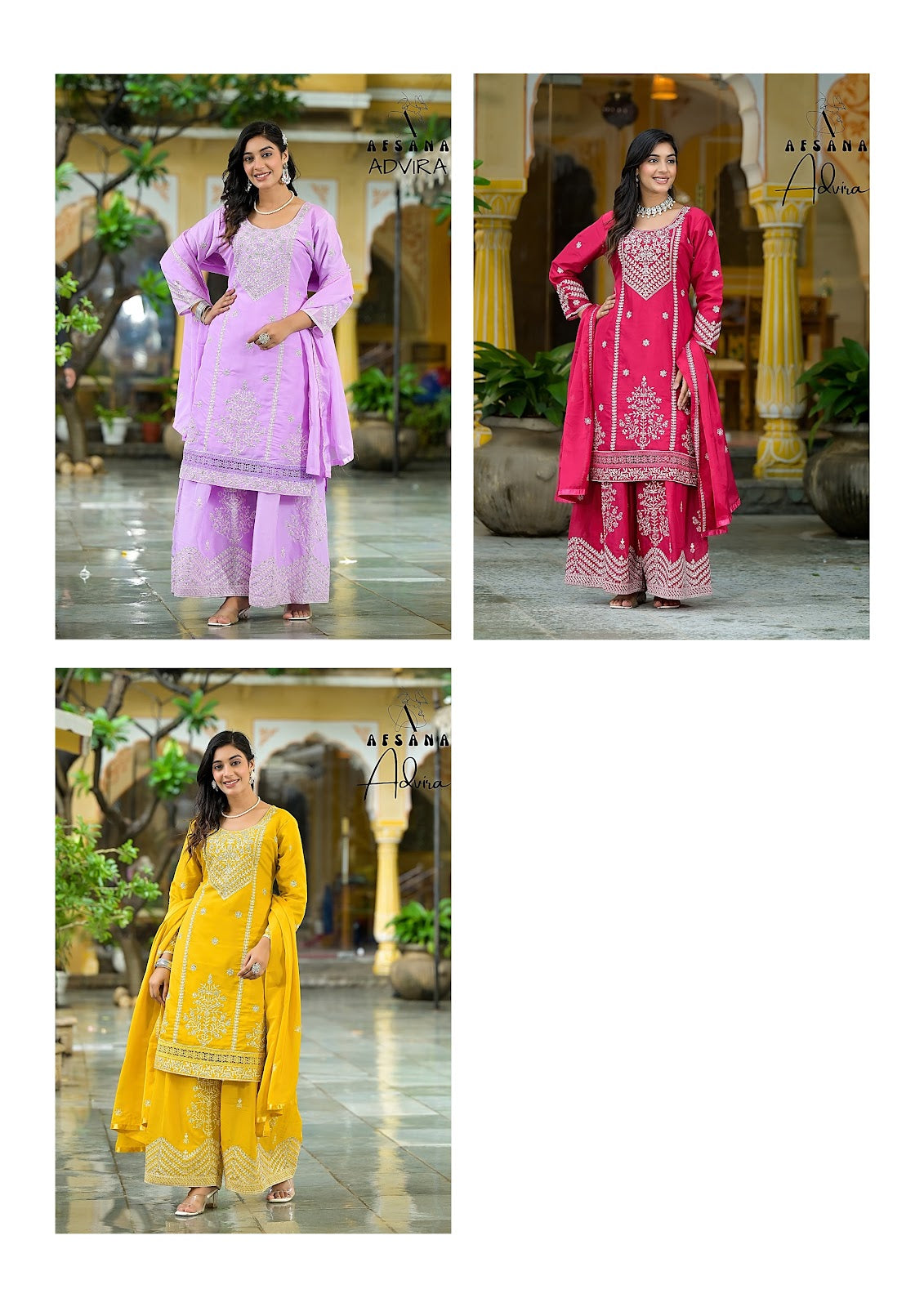 Advira Afsana Viscose Readymade Plazzo Style Suits Manufacturer Ahmedabad