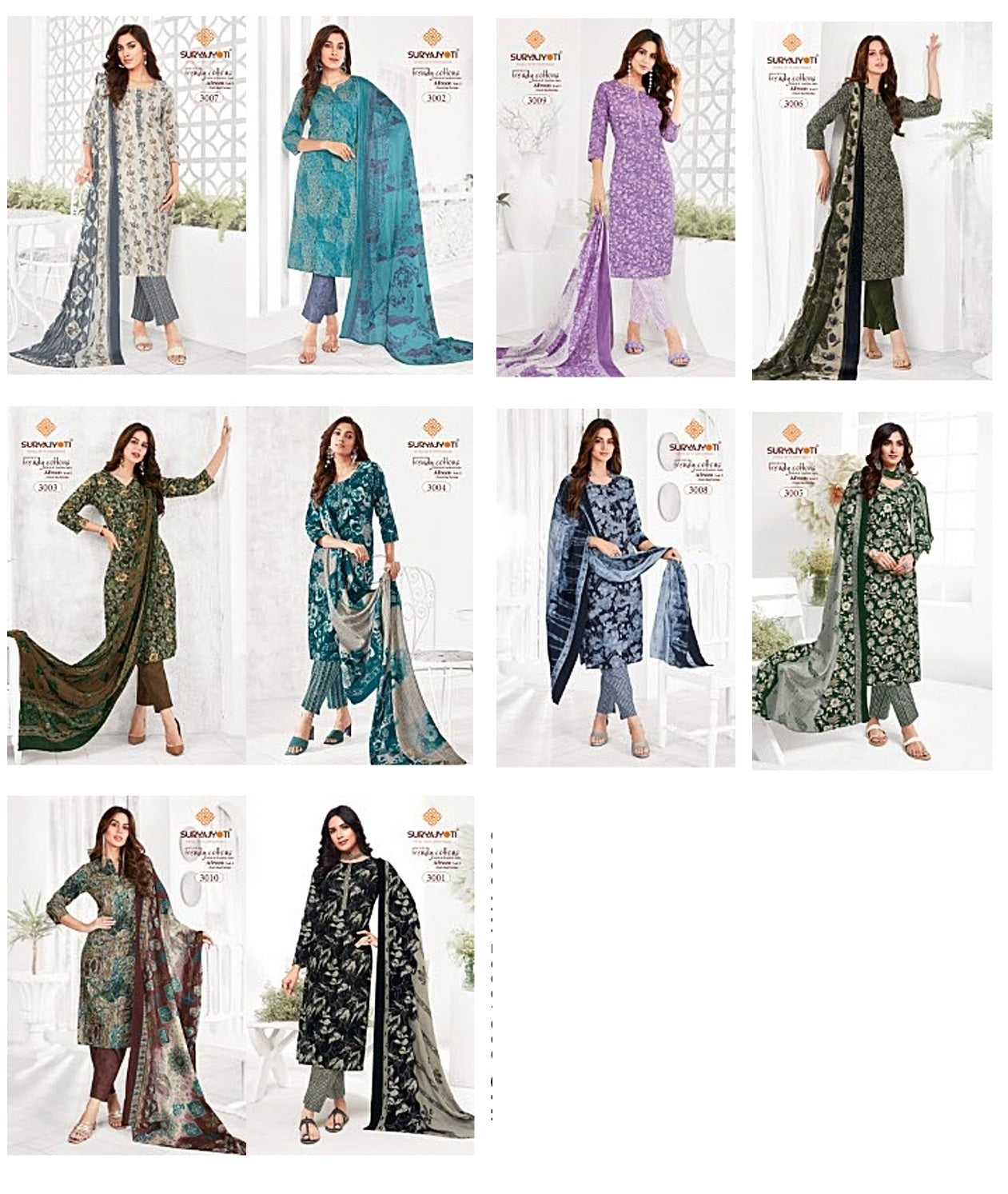 Afreen Vol 3 Suryajyoti Pure Cotton Cotton Dress Material Supplier Ahmedabad