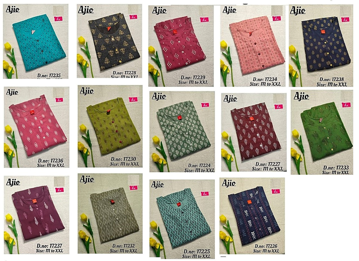 Ajio New Colors Jnx Rayon Kurtis Wholesale Price