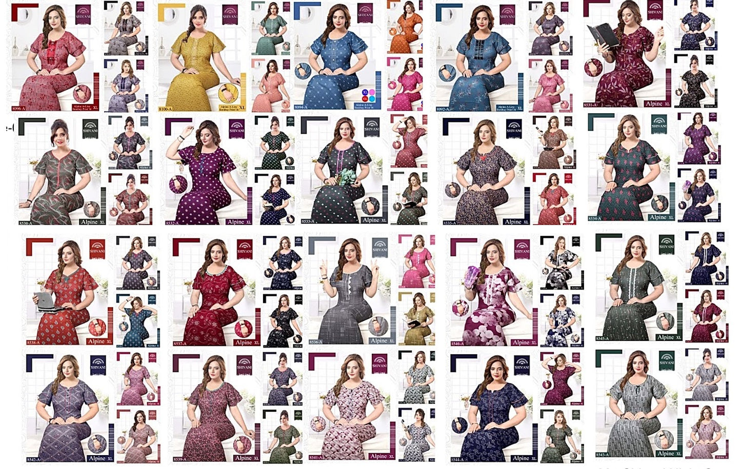 Alpine-0904 Shivani Night Gowns