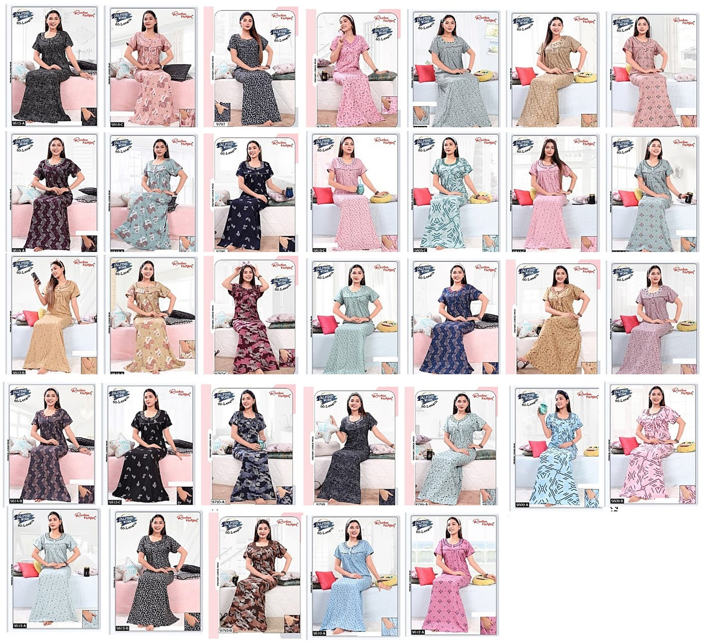 Alpine 180624 Ruchee Fashion Night Gowns Supplier Ahmedabad