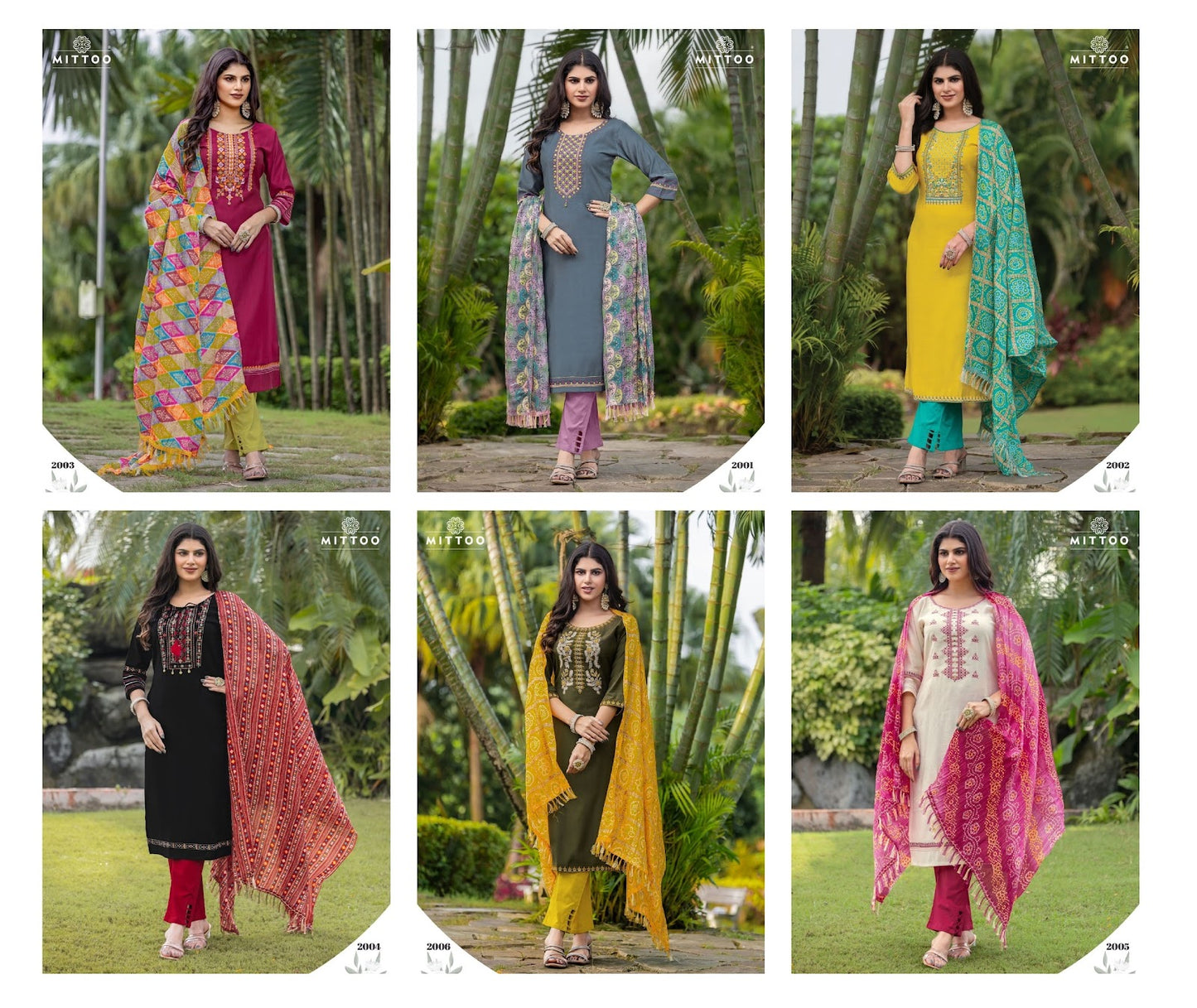 Aradhana Mittoo Viscose Readymade Pant Style Suits Wholesaler
