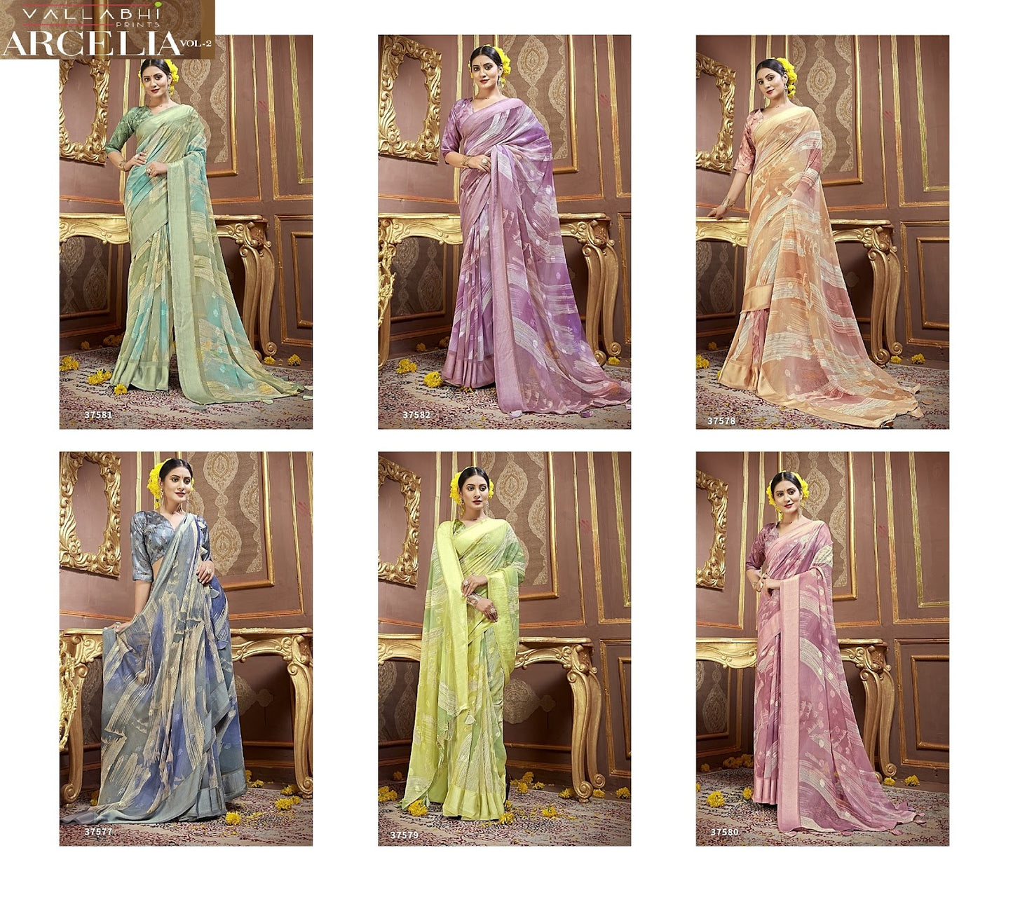 Arcelia 2 Vallabhi Prints Georgette Sarees Supplier India