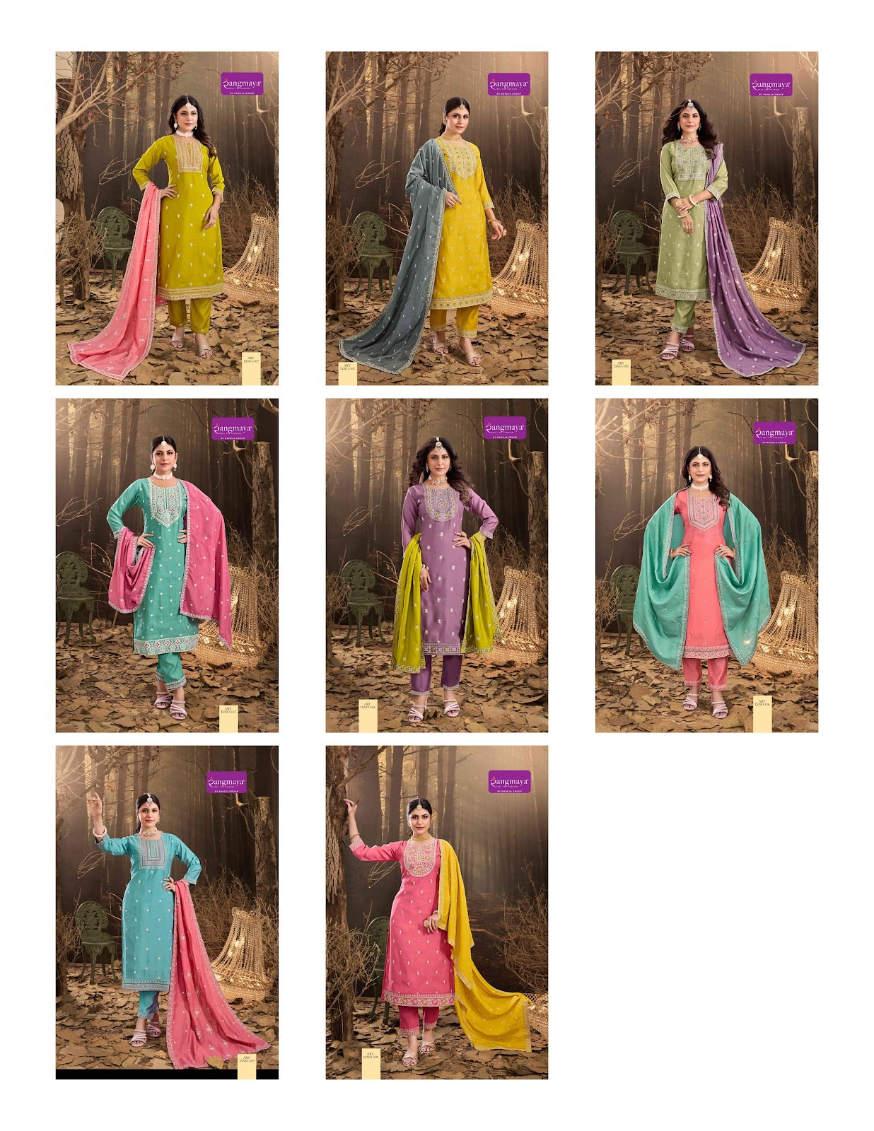 Art Rangmaya Roman Readymade Pant Style Suits Supplier Gujarat