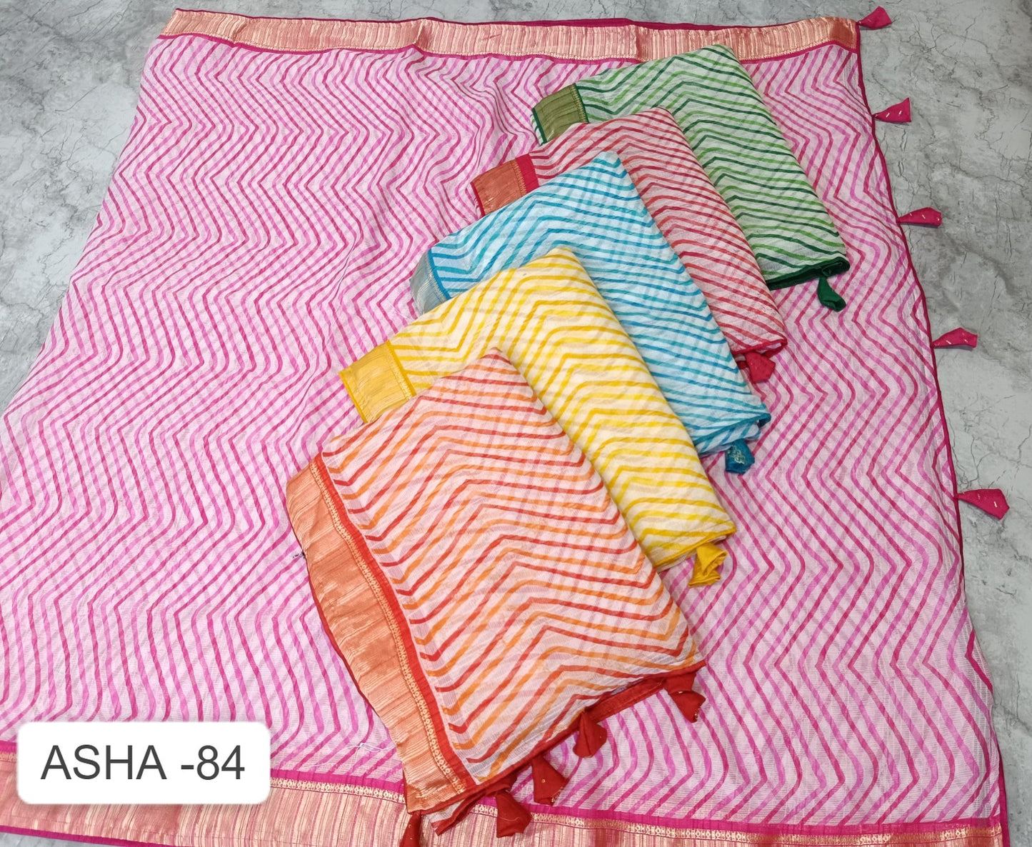 Asha-84 Kalpveli Chiffon Sarees