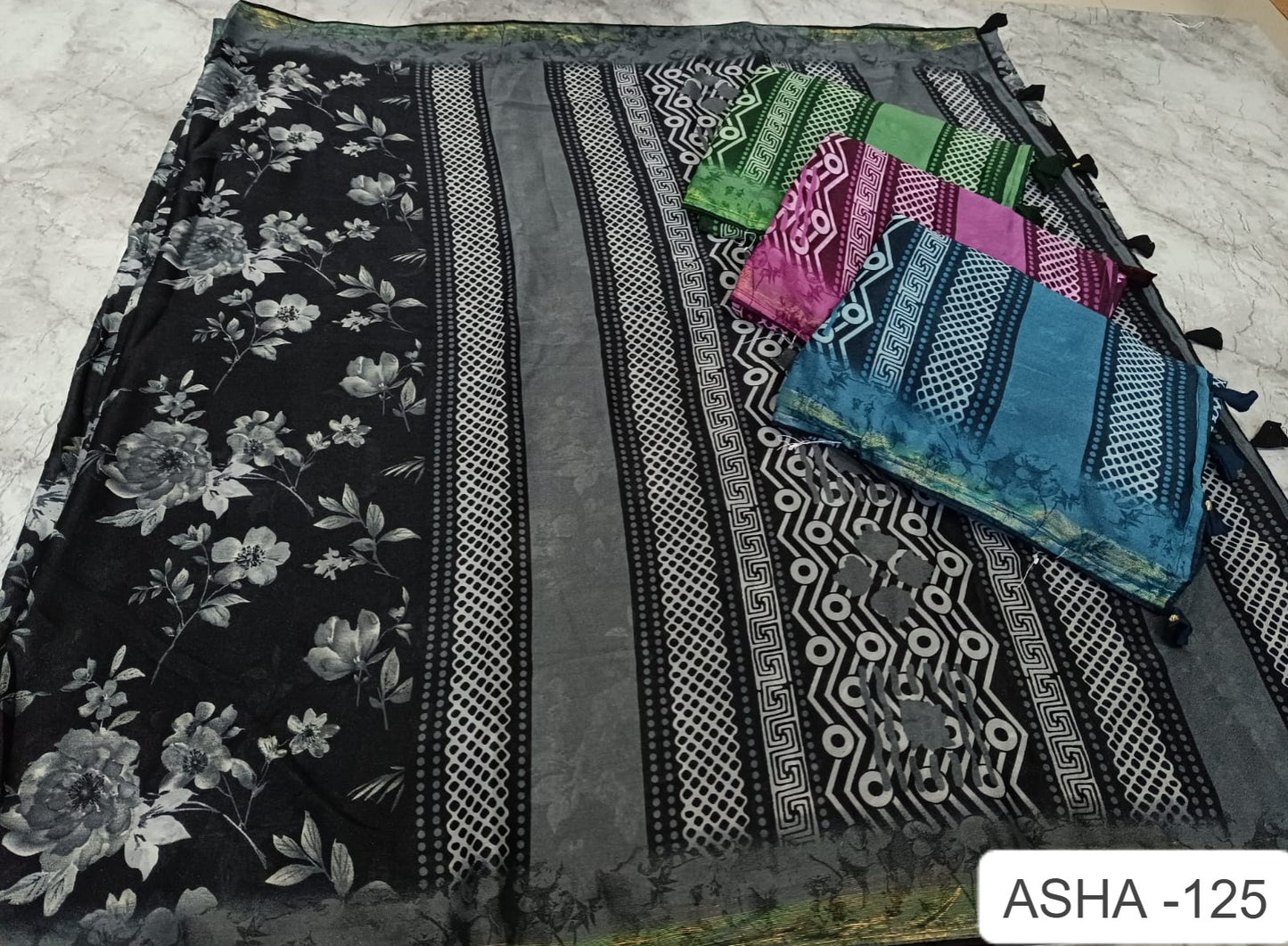 Asha 125 Kalpveli Mono Georgette Sarees Exporter India