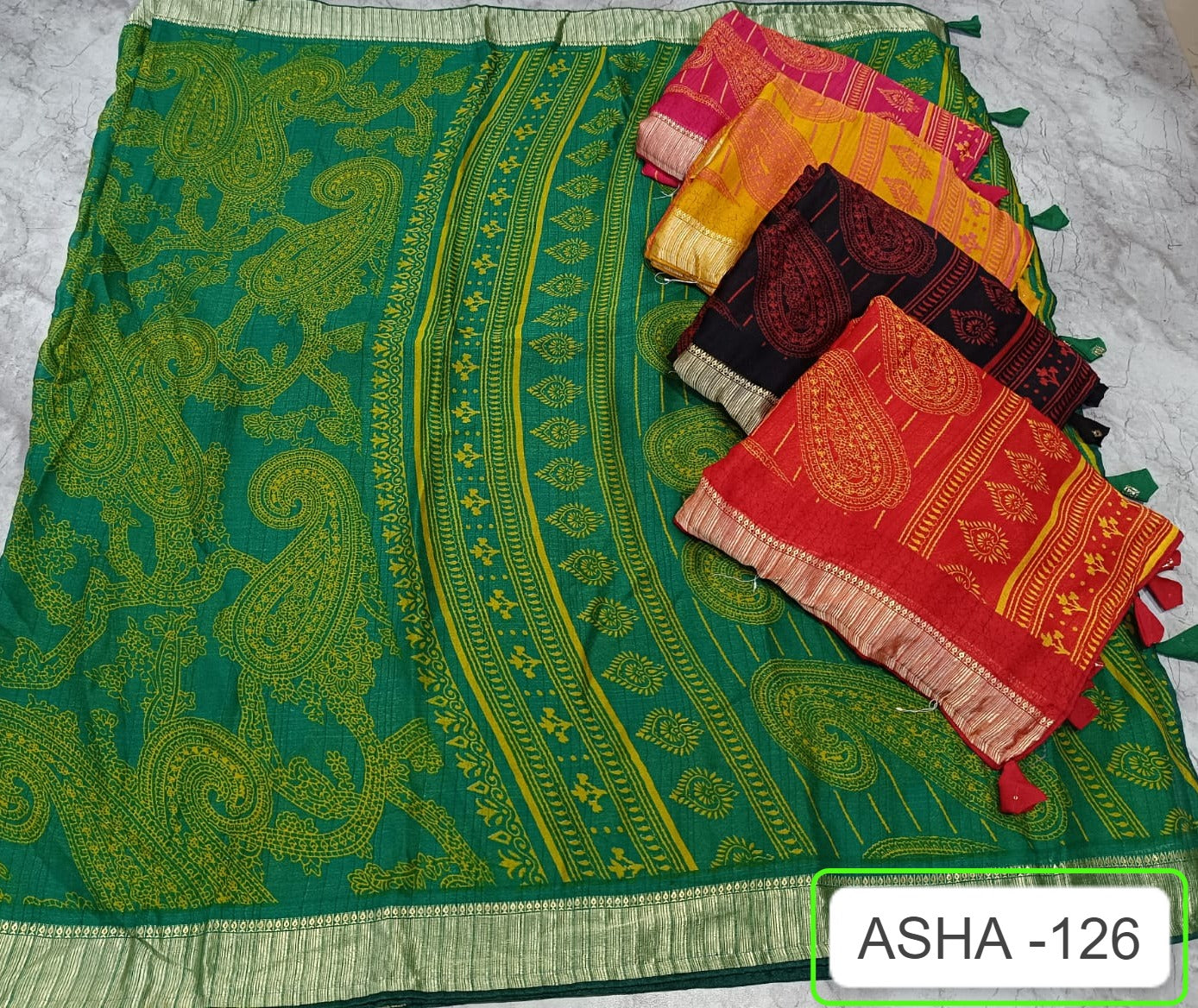 Asha 126 Kalpveli Mono Georgette Sarees Wholesaler India