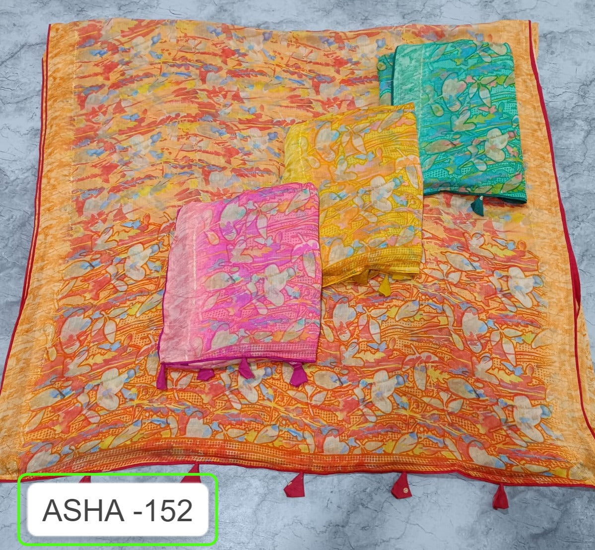 Asha 152 Kalpveli Mono Georgette Sarees Manufacturer Ahmedabad