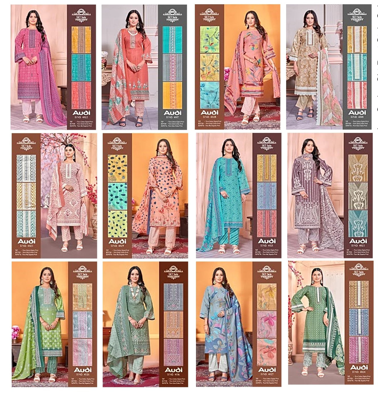 Audi New Series Skt Cotton Pant Style Suits