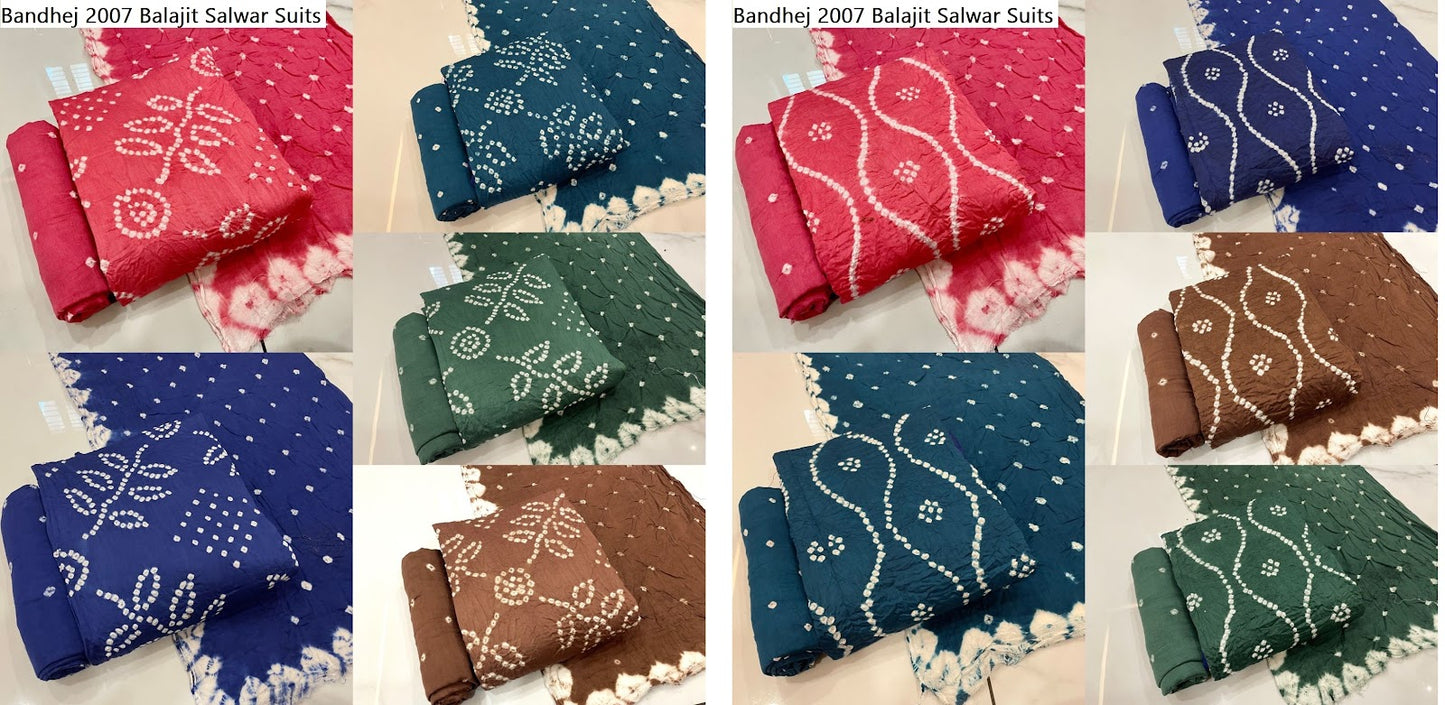 Bandhej 2007 Balajit Sartin Cotton Salwar Suits Supplier