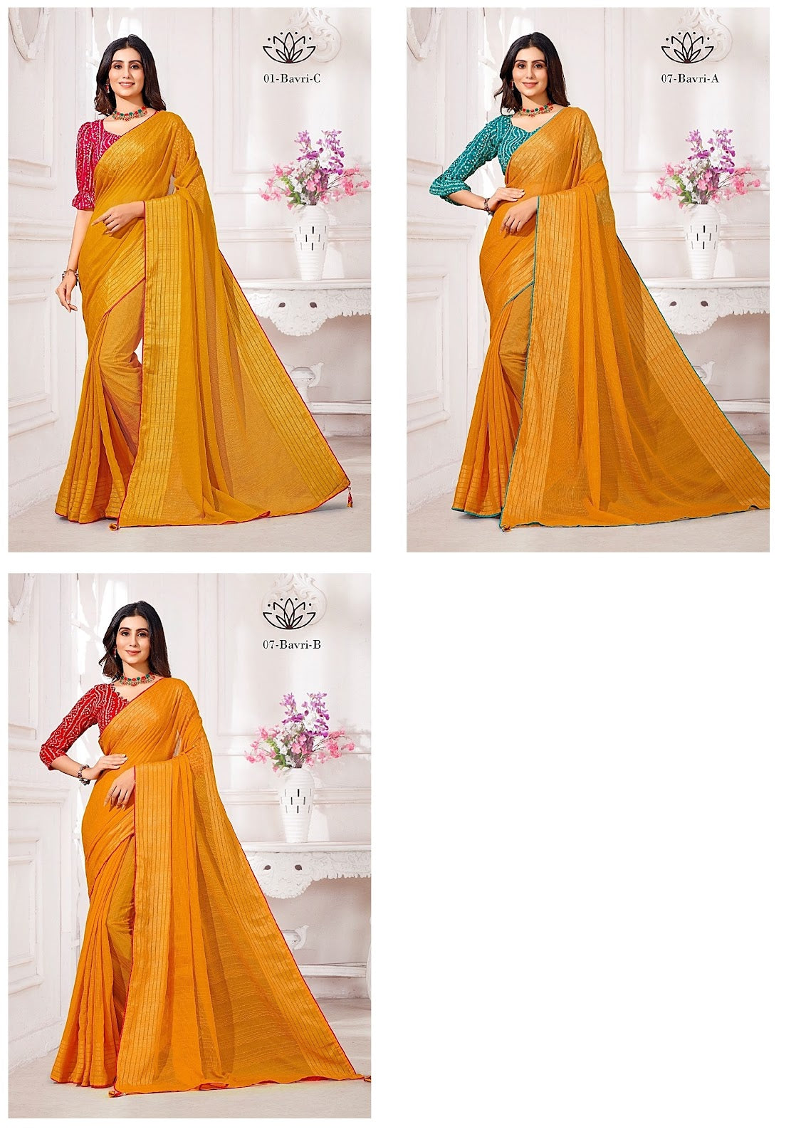 Bavri 1 Kalpveli Nilgiri Chiffon Sarees Manufacturer India