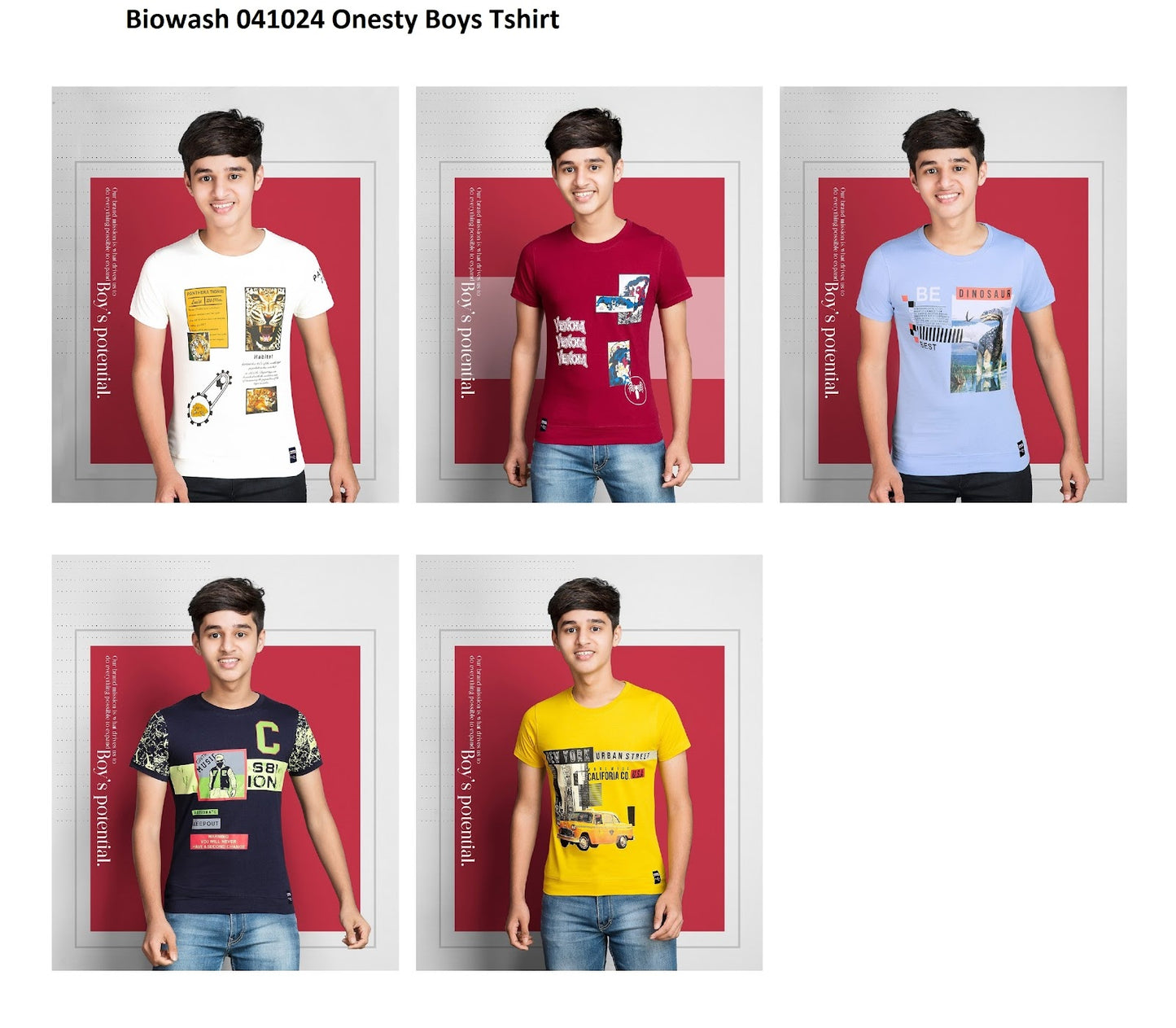 Biowash 041024 Onesty Boys Tshirt Manufacturer India