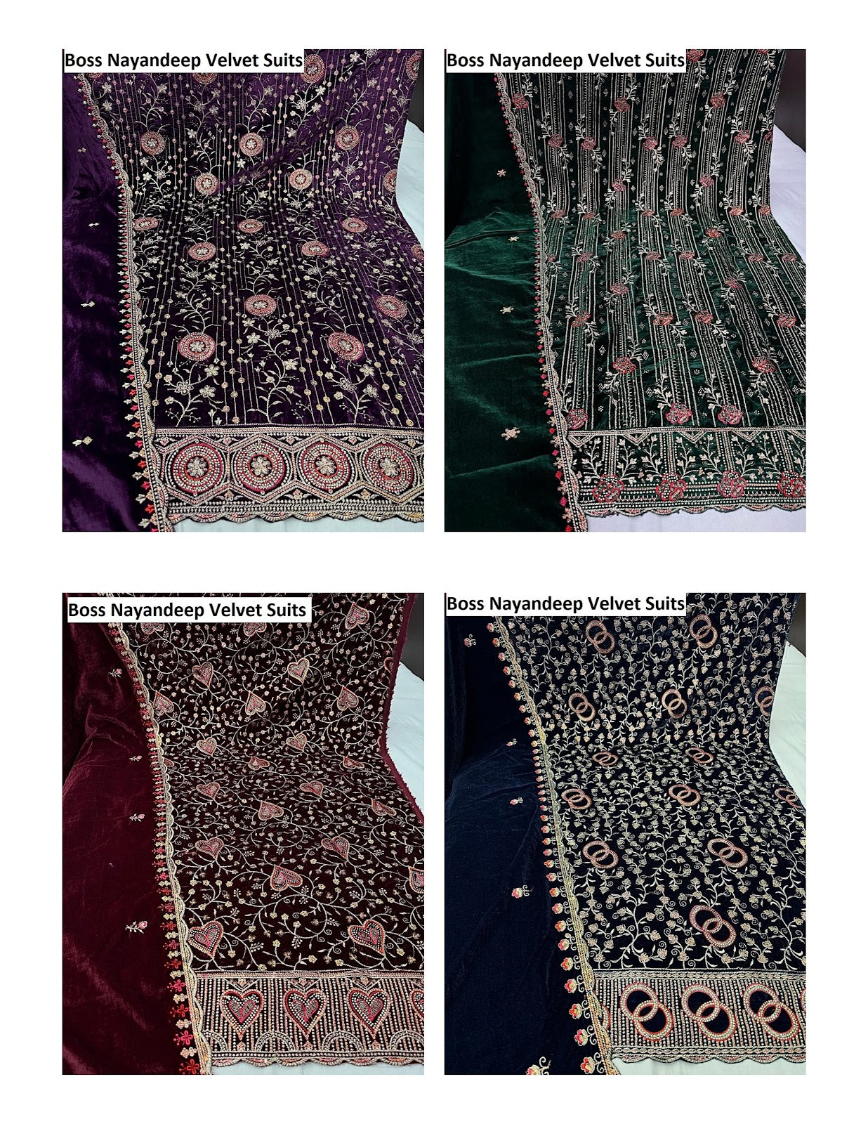 Boss Nayandeep Velvet Suits Wholesaler Ahmedabad