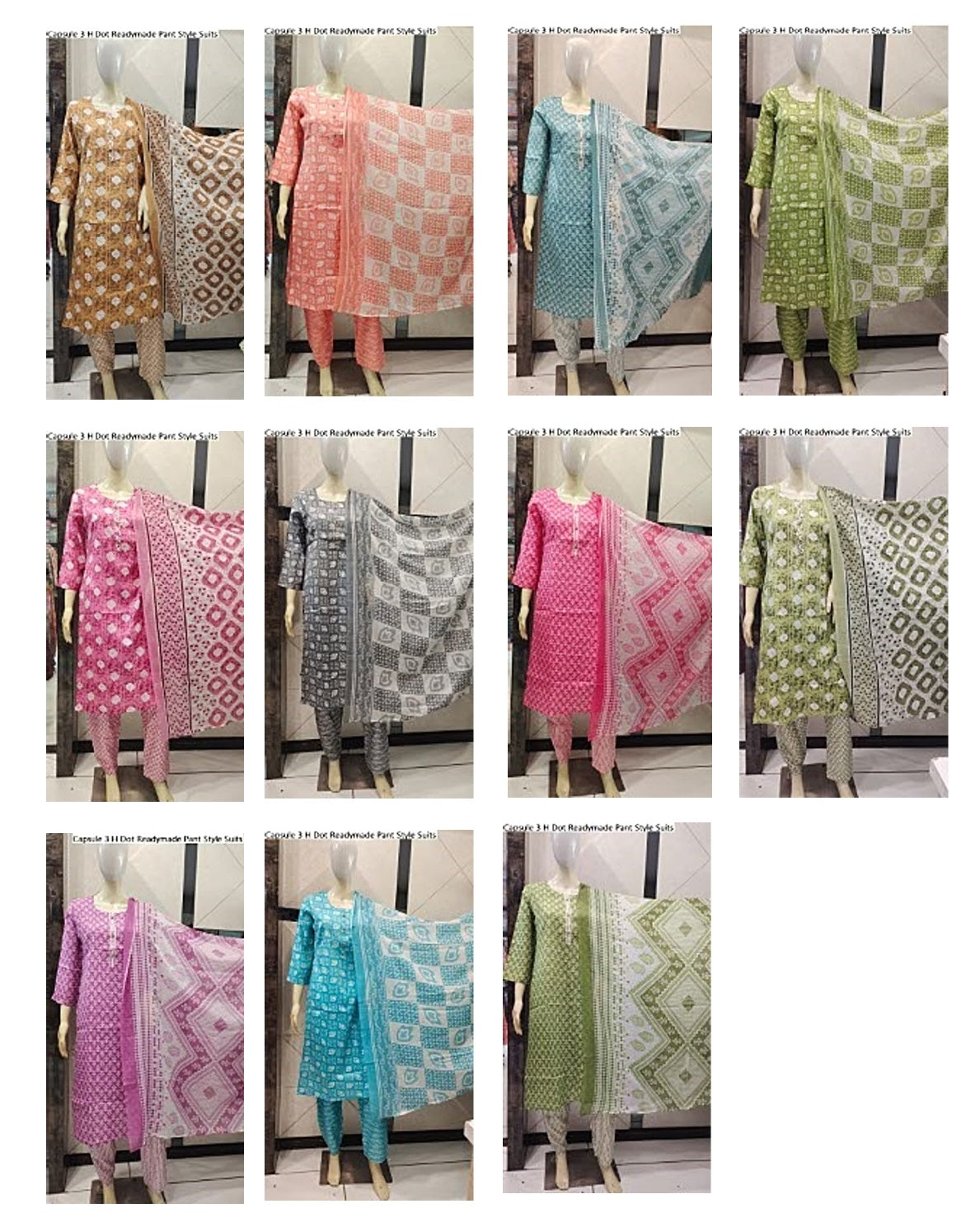 Capsule 3 H Dot Readymade Pant Style Suits Supplier Ahmedabad