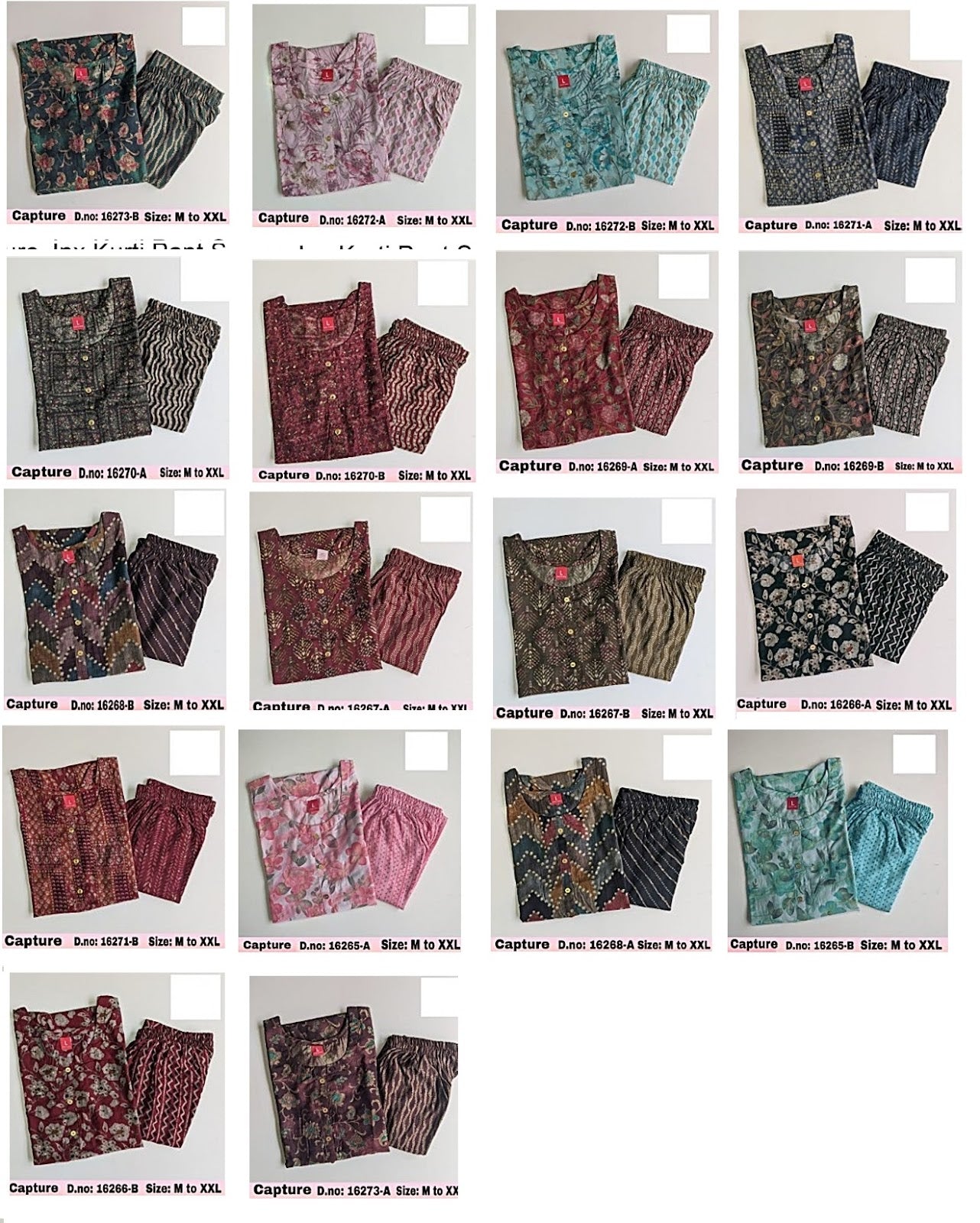 Capture Jnx Muslin Kurti Pant Set