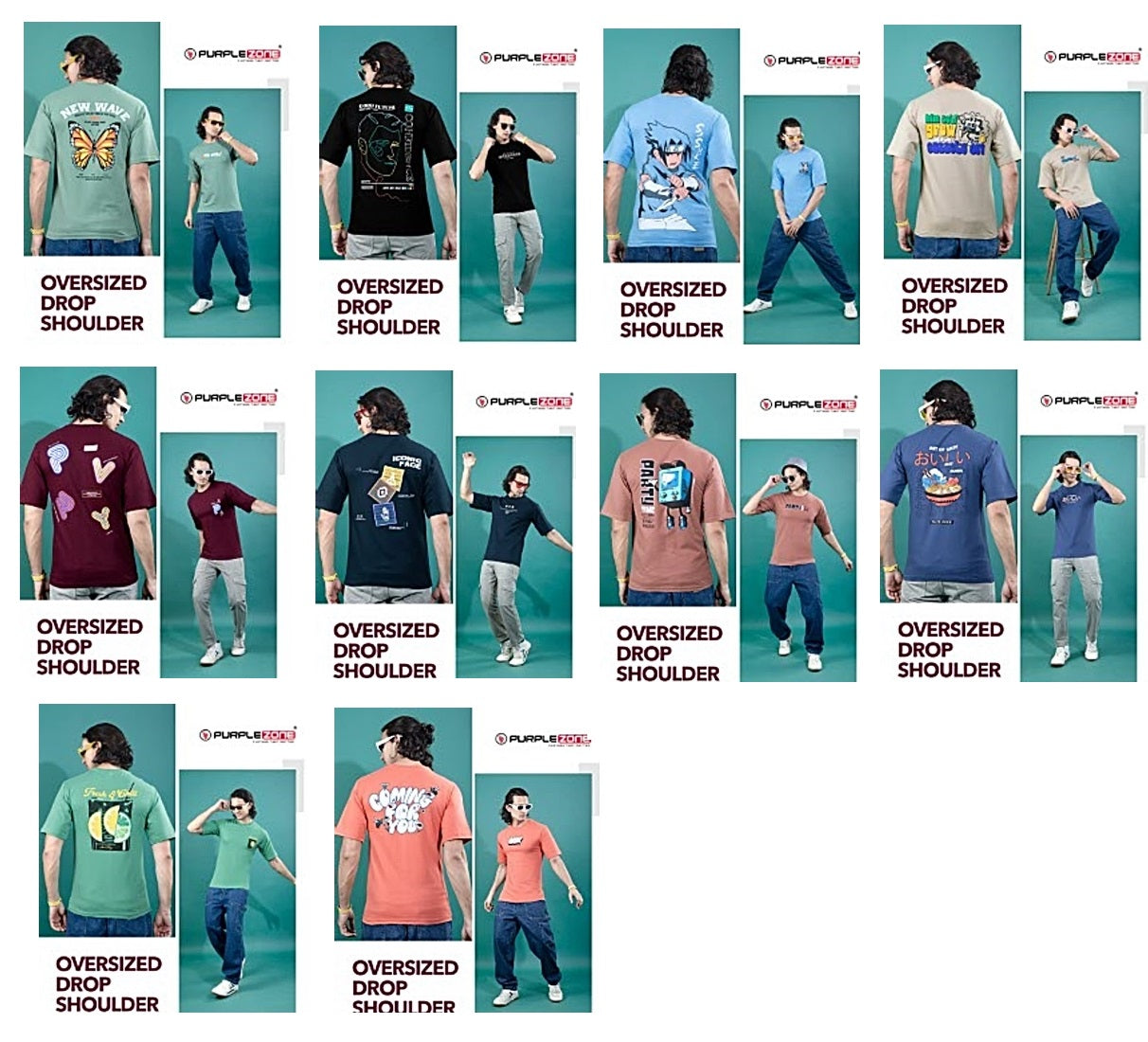 Cat-2008 Purple Zone Cotton Looper Mens Tshirts Supplier India