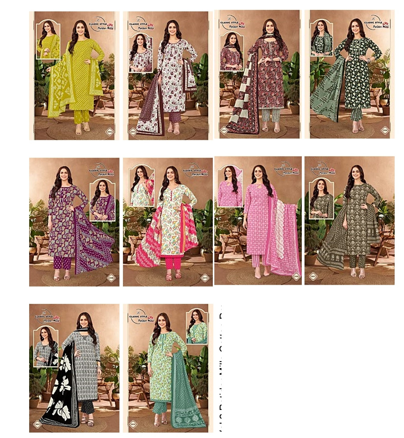 Classic Style Vol Patidar Mills Cotton Dress Material Wholesale Price